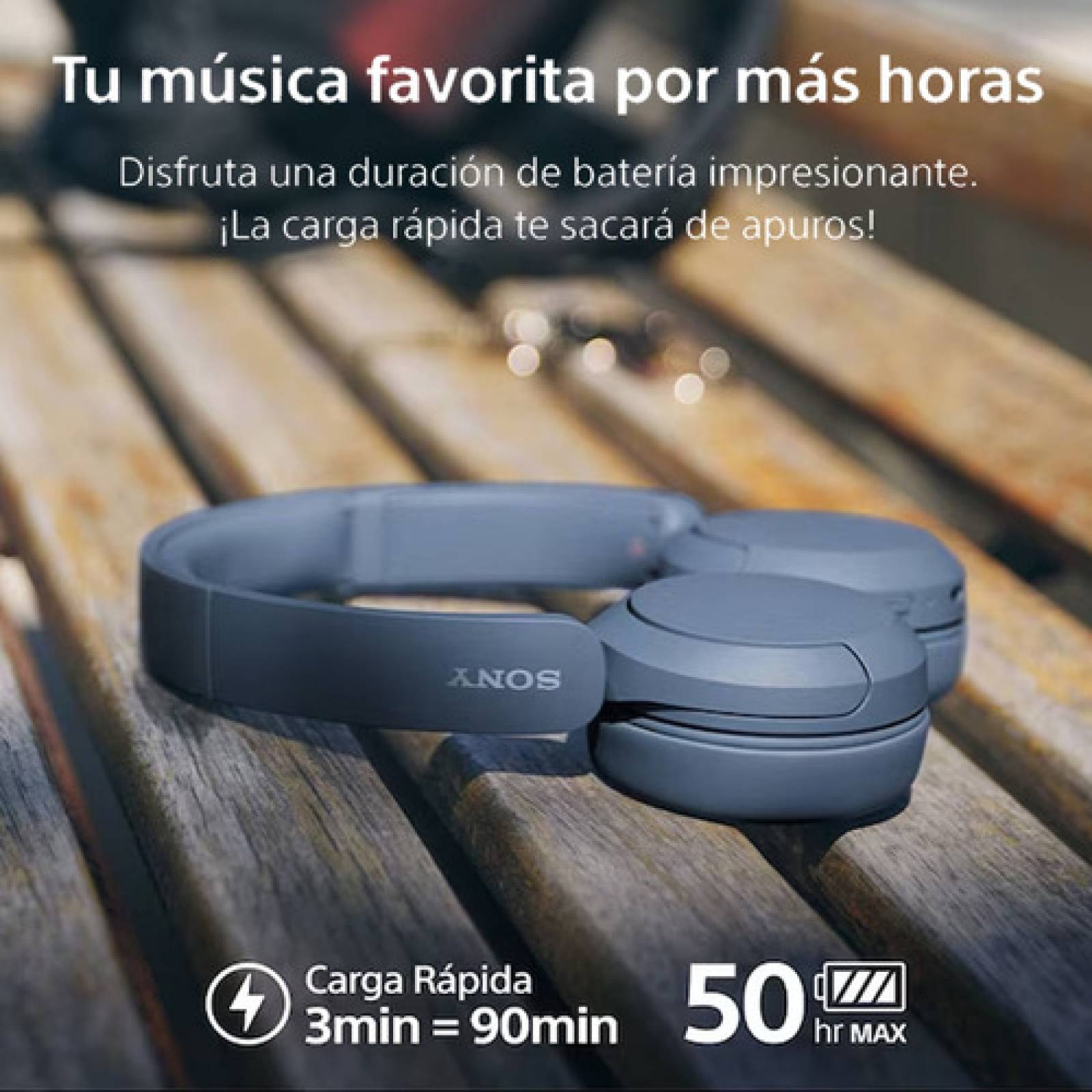 Audífonos De Diadema Inalámbricos Sony Bluetooth Azul