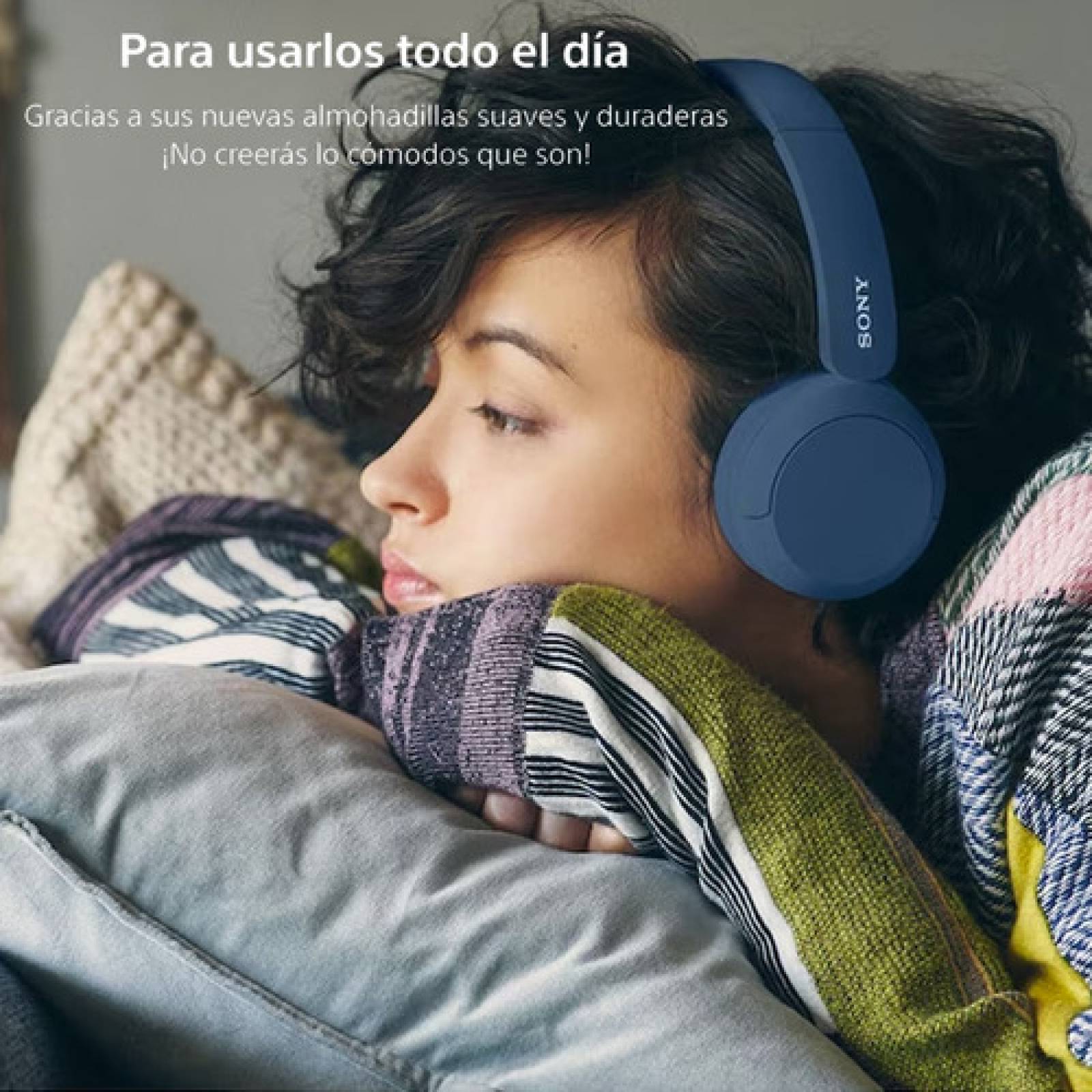 Audífonos De Diadema Inalámbricos Sony Bluetooth Azul