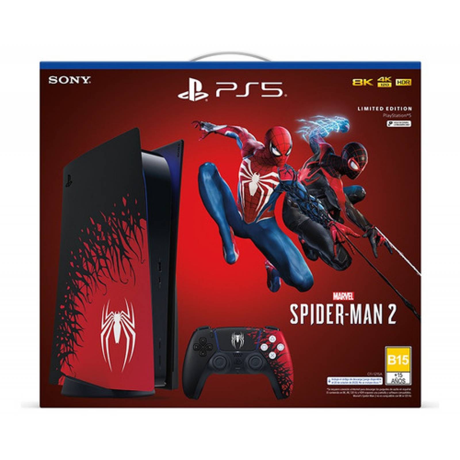 Consola Playstation 5 825 Gb Edición Spider Man Lector Disco