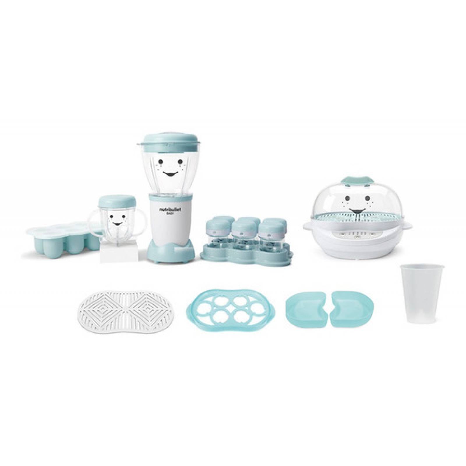 Nutribullet Baby Bullet Delux 18 Fl Oz Vaporera Blanca azul