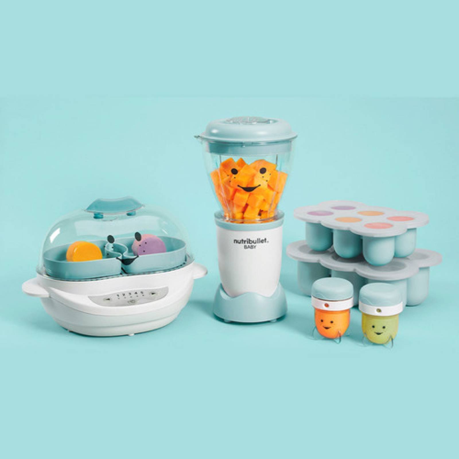 Nutribullet Baby Bullet Delux 18 Fl Oz Vaporera Blanca azul