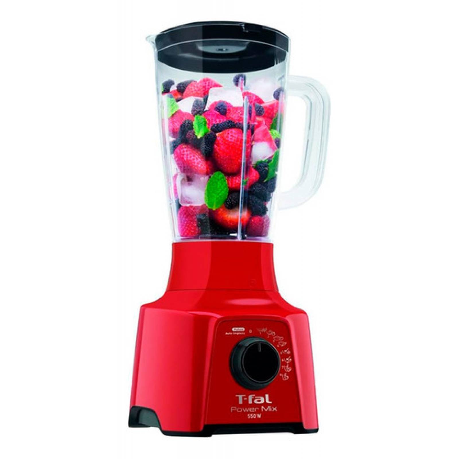 Licuadora Power Mix 8v 500w 2l Vaso De Plástico Roja