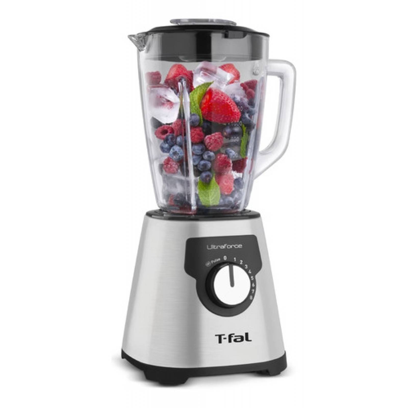 Licuadora T fal Ultraforce 8 Vel 550 W Negro Vaso De Vidrio