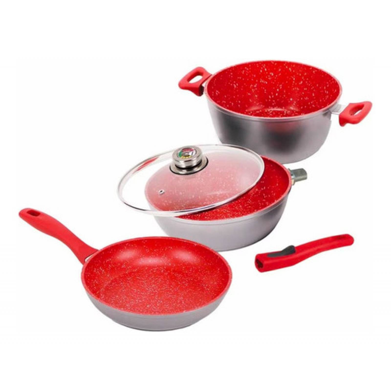 Juego De Sartenes Flavorstone Master Set 24 Cm Y Cuchillos