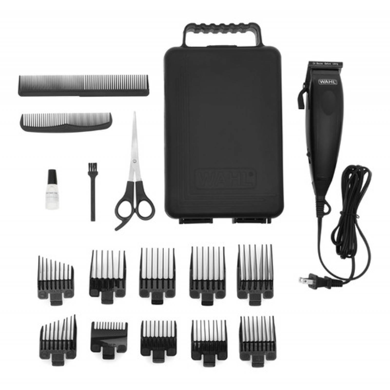 Maquina Rasuradora De Cabello Wahl Home Cut 18 Piezas Negra