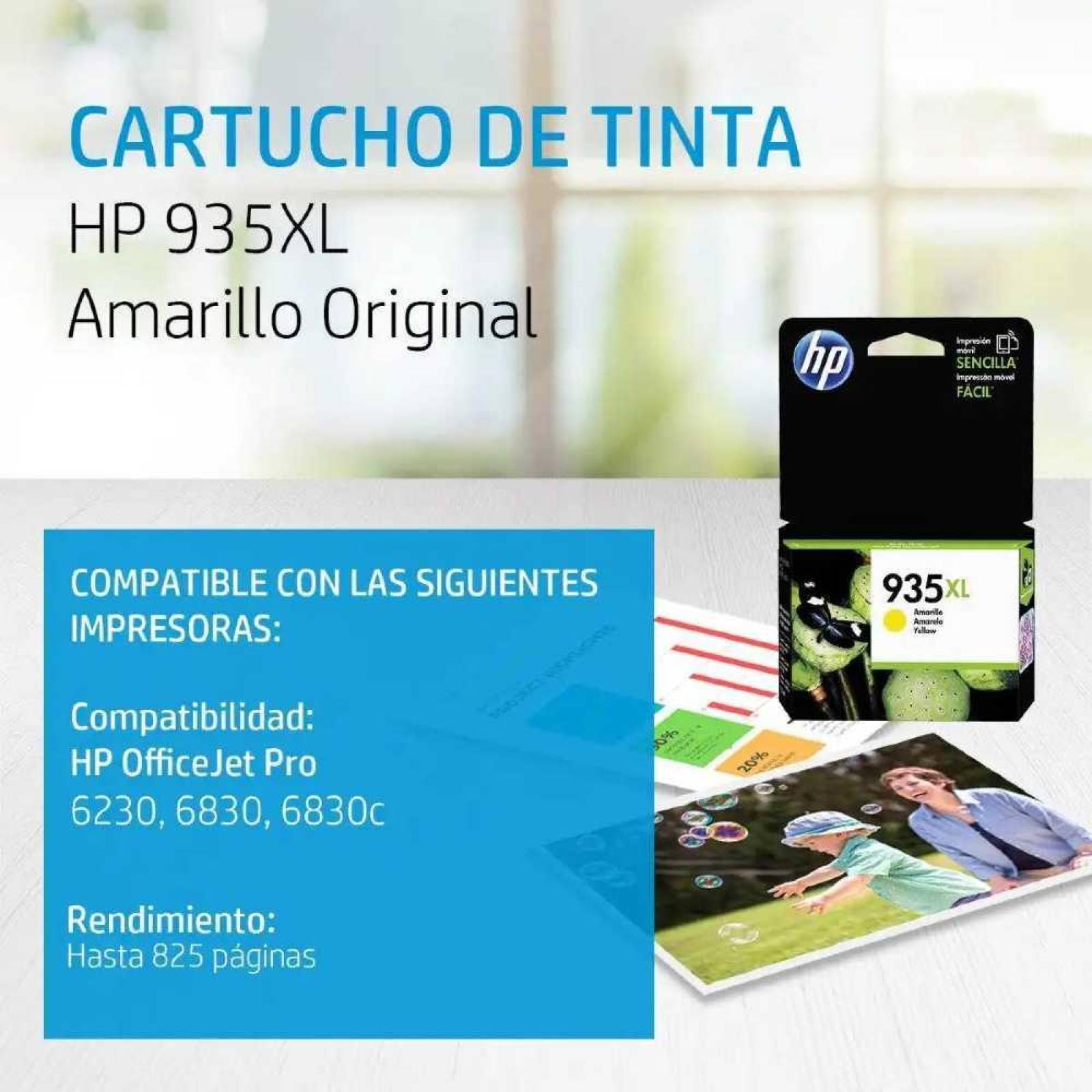 CARTUCHO HP 935XL AMARILLO 825PAG (C2P26AL) 
