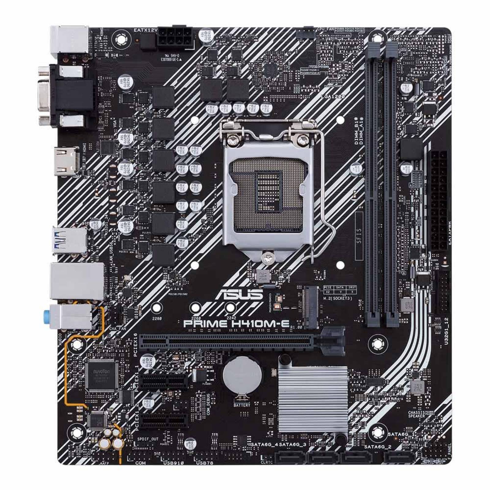 Tarjeta Madre Asus Prime H410m-E Matx Lga 1200 10th Ddr4/Hdmi (Prime H410m-E)