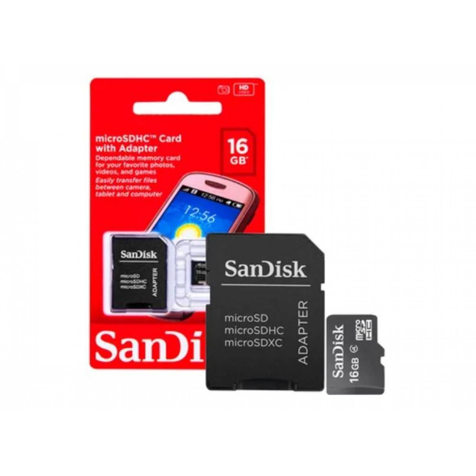 MEMORIA MICRO SDHC SANDISK 16GB (SDSDQM-016G-B35A) S 