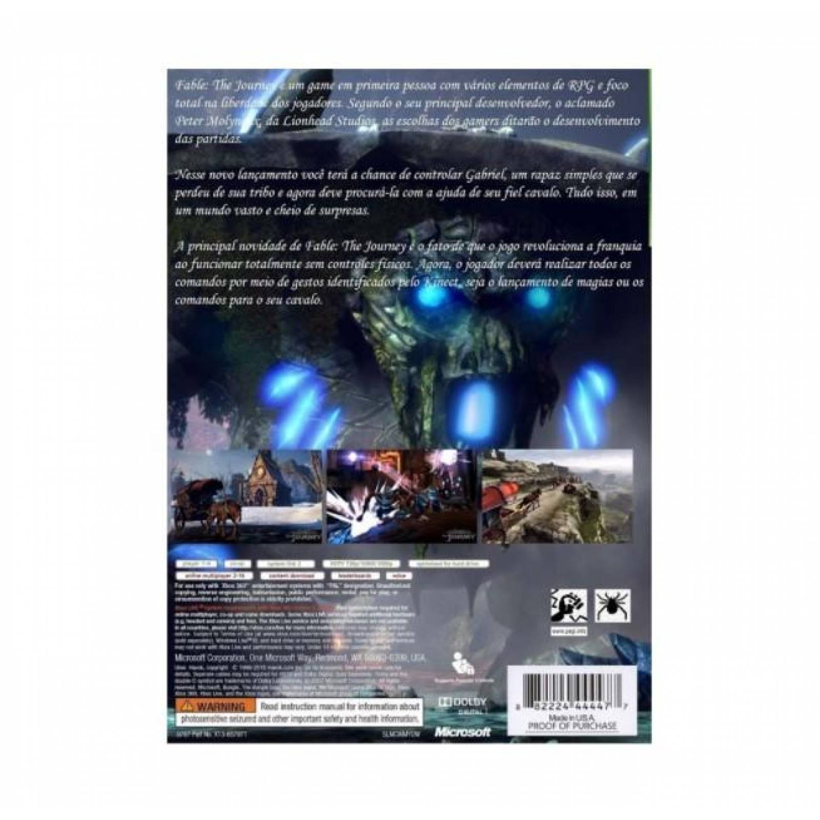 JUEGO XBOX 360 FABLE JOURNEY (3WJ-00004) 