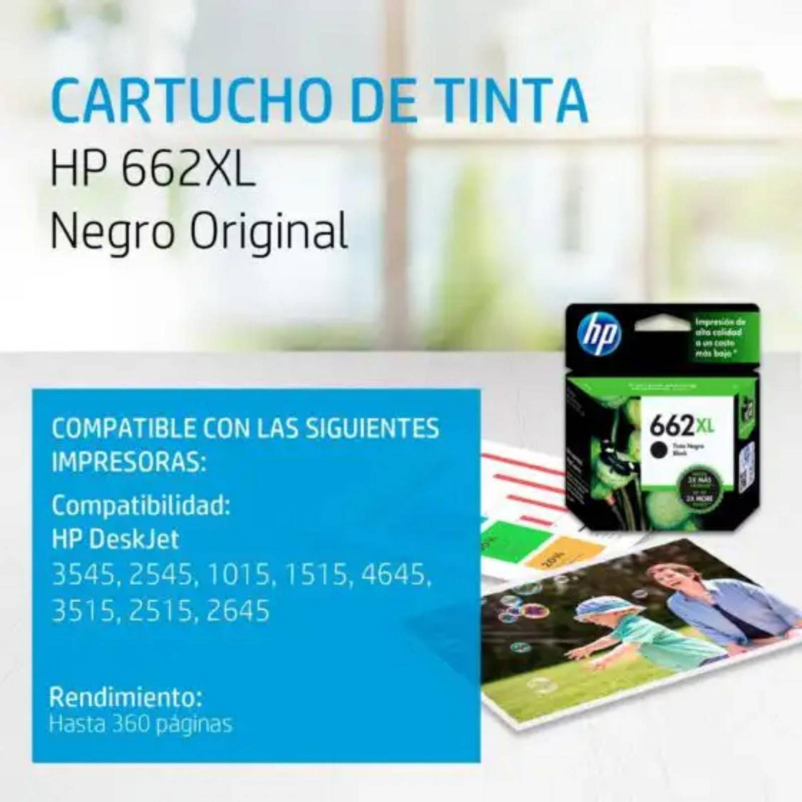 CARTUCHO HP 662XL NEGRO 360PAG (CZ105AL) A 