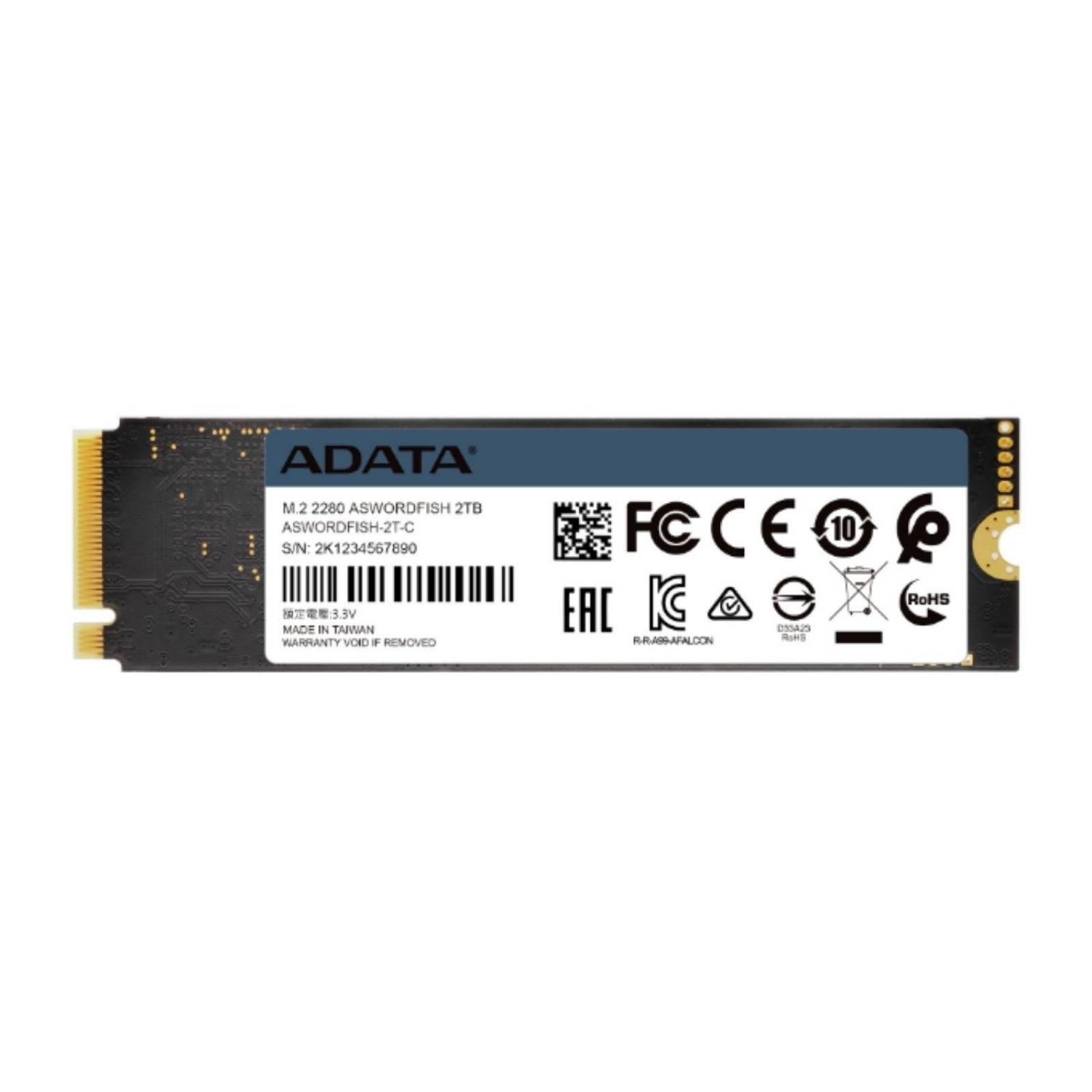 SSD ADATA SWORDFISH 250GB 2.5" PCIE M.2 NVME (ASWORDFISH-250G-C) 