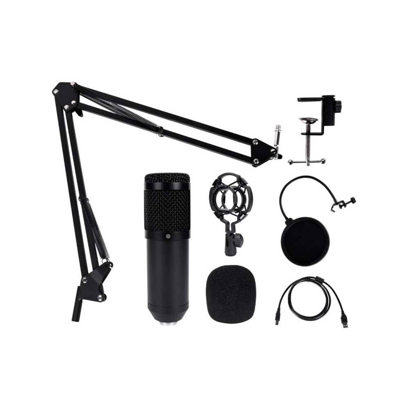 MICROFONO C/ BRAZO BALAM RUSH USB WINDOWS - MAC OS FILTRO ANTI-POP BLACK STELAR MC970 (BR-932967)