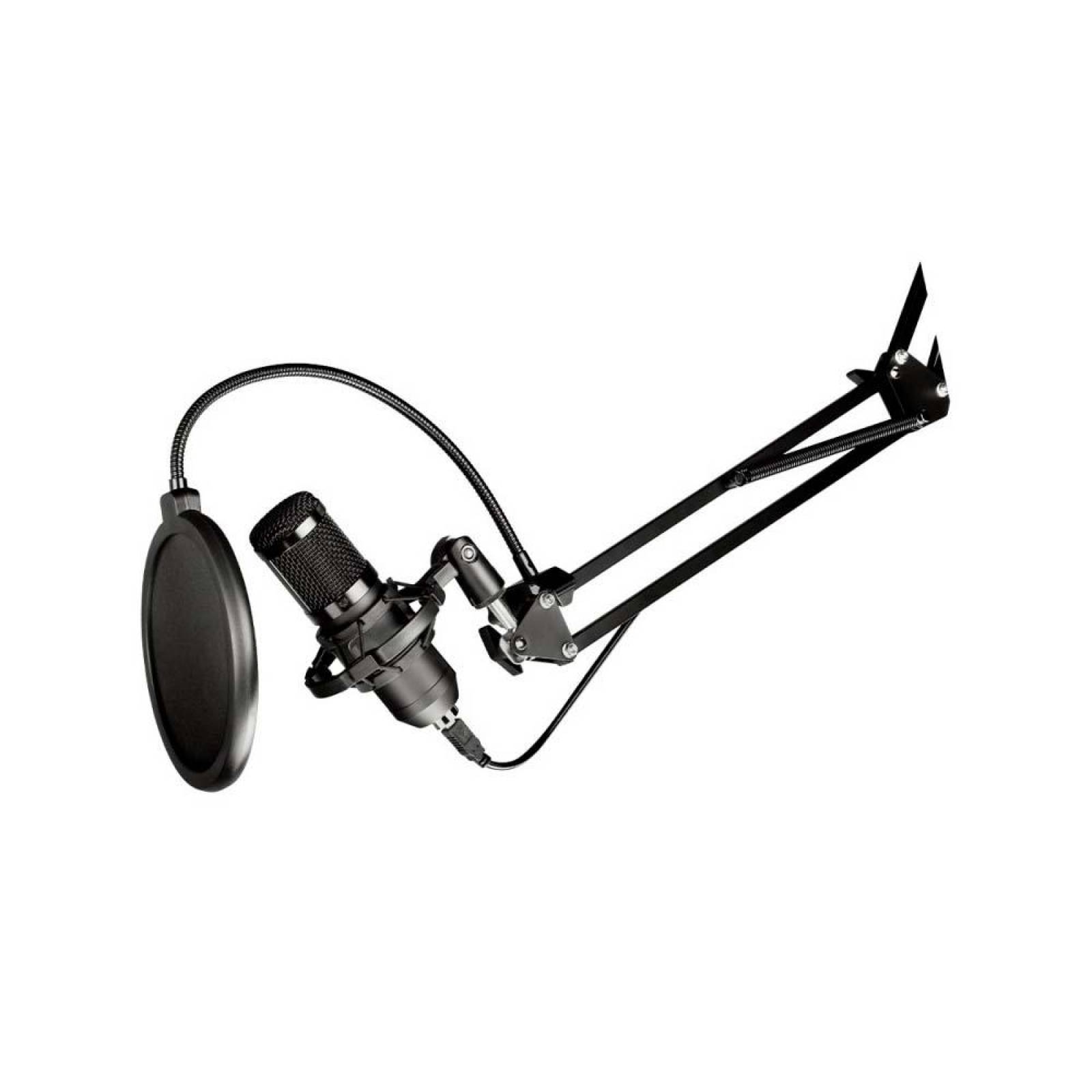 MICROFONO C/ BRAZO BALAM RUSH USB WINDOWS - MAC OS FILTRO ANTI-POP BLACK STELAR MC970 (BR-932967)