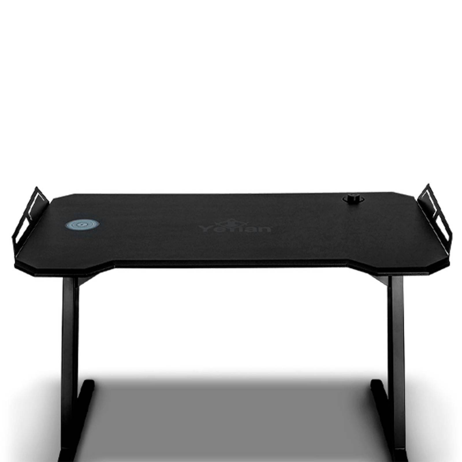 Escritorio Yeyian Gamer Lokii Rgb/Hub/Cargador Inalambrico/Acero/NEGRO 