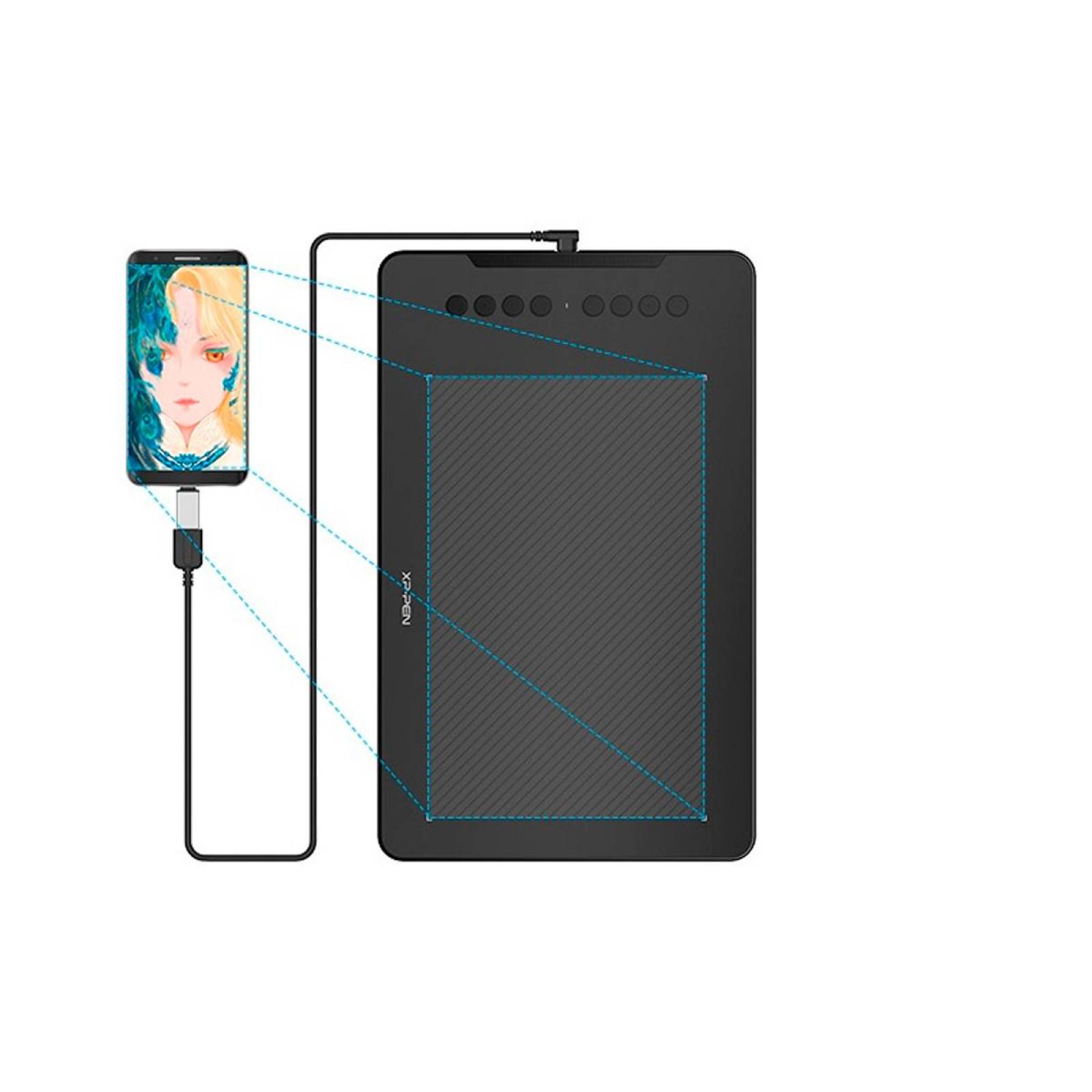 Tableta XP-PEN Drawing Deco 01 V2 Compatible Con Android