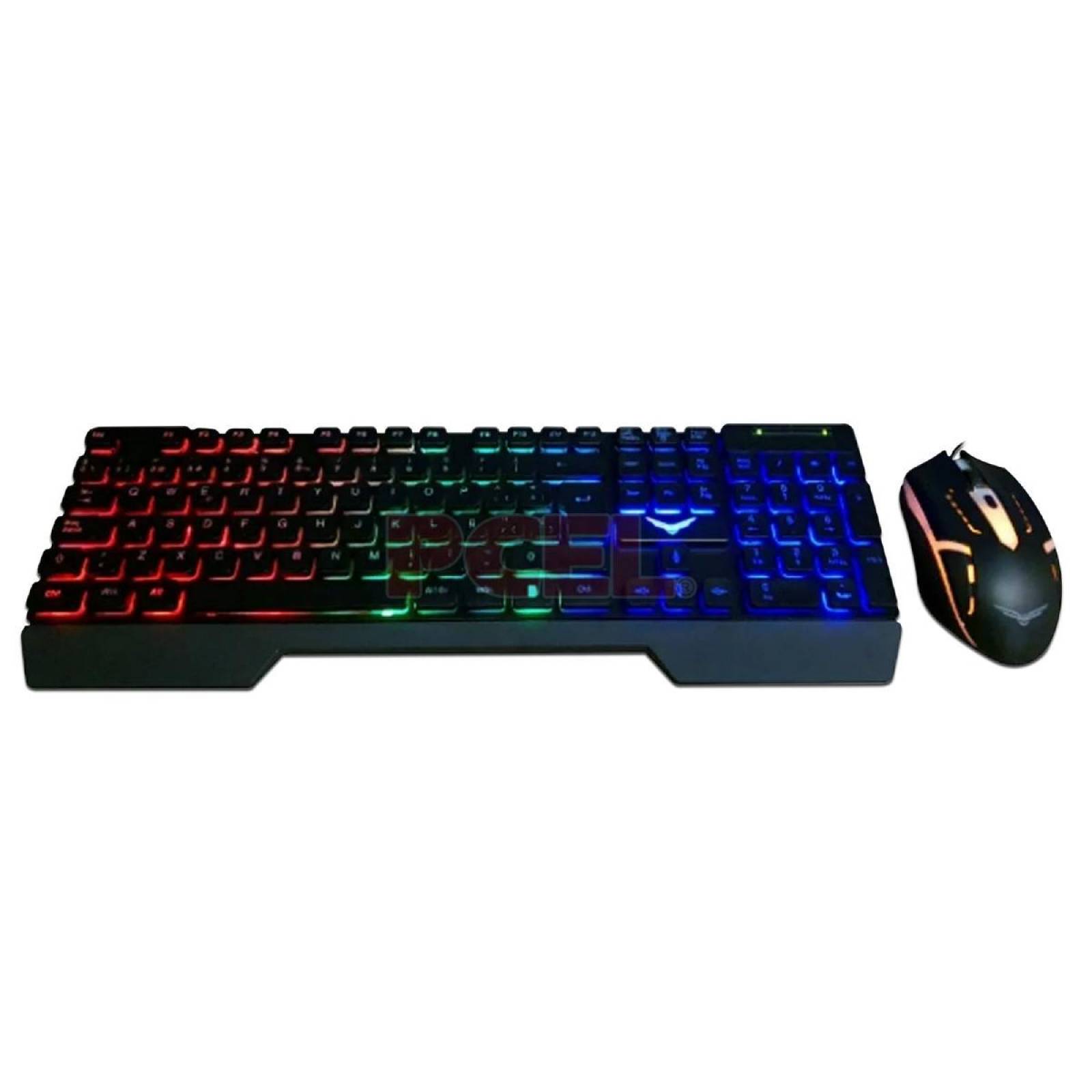 Kit Naceb Teclado Y Mouse Gamer Retroiluminado Fallen Anti-Ghosting 