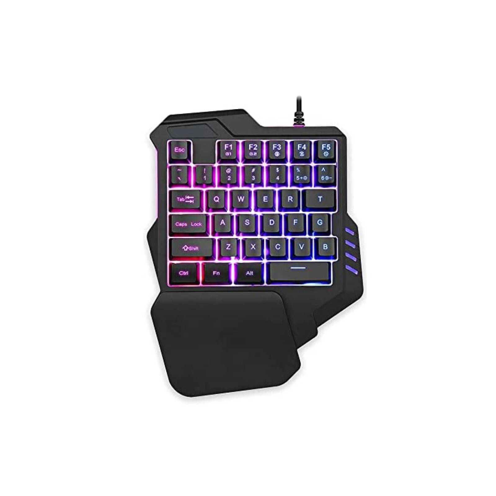 Teclado Naceb One Hand Rgb Atheris Technology Con Software Programable 