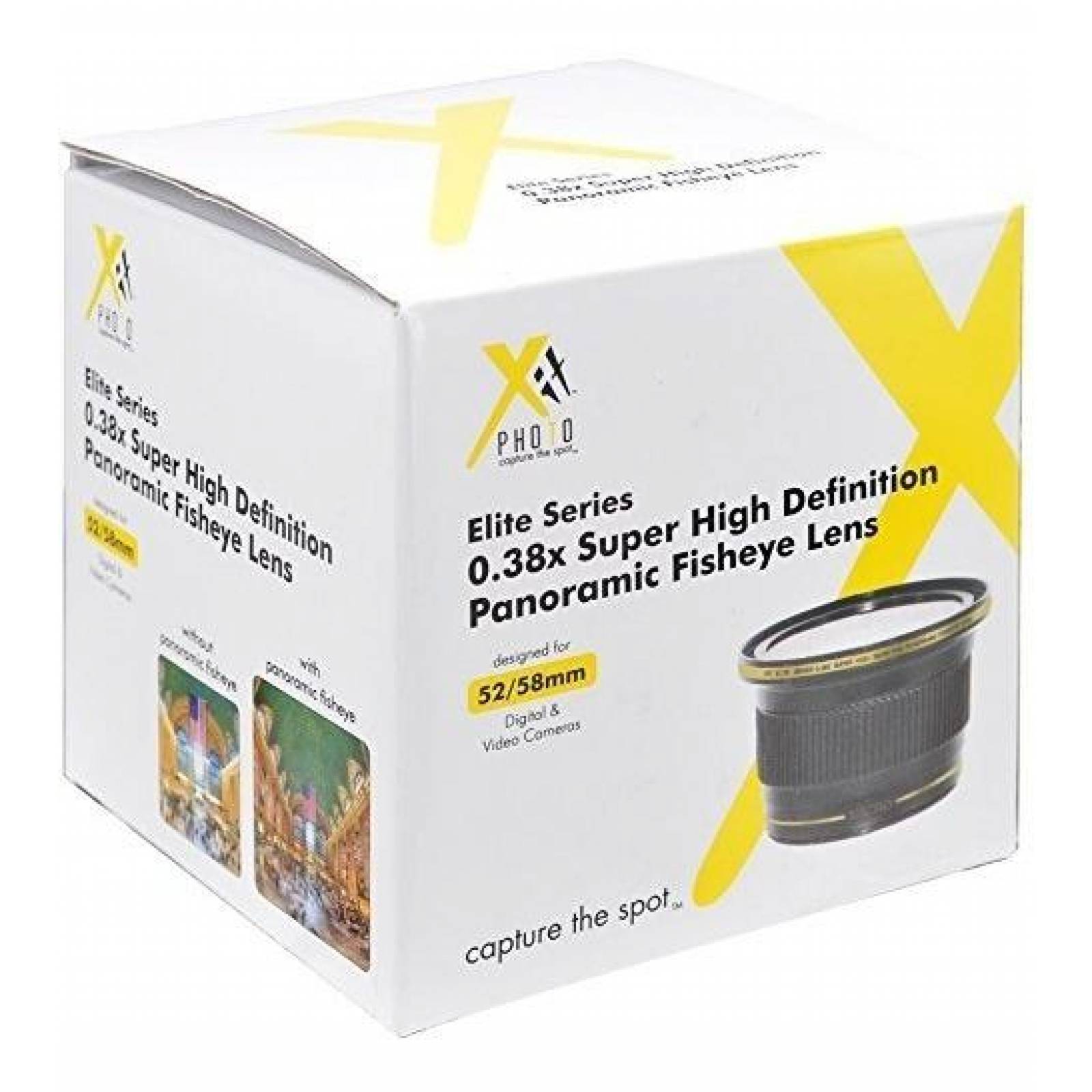 Lente Fisheye 0.38x Super High Definition Panoramic 52/58 Mm 