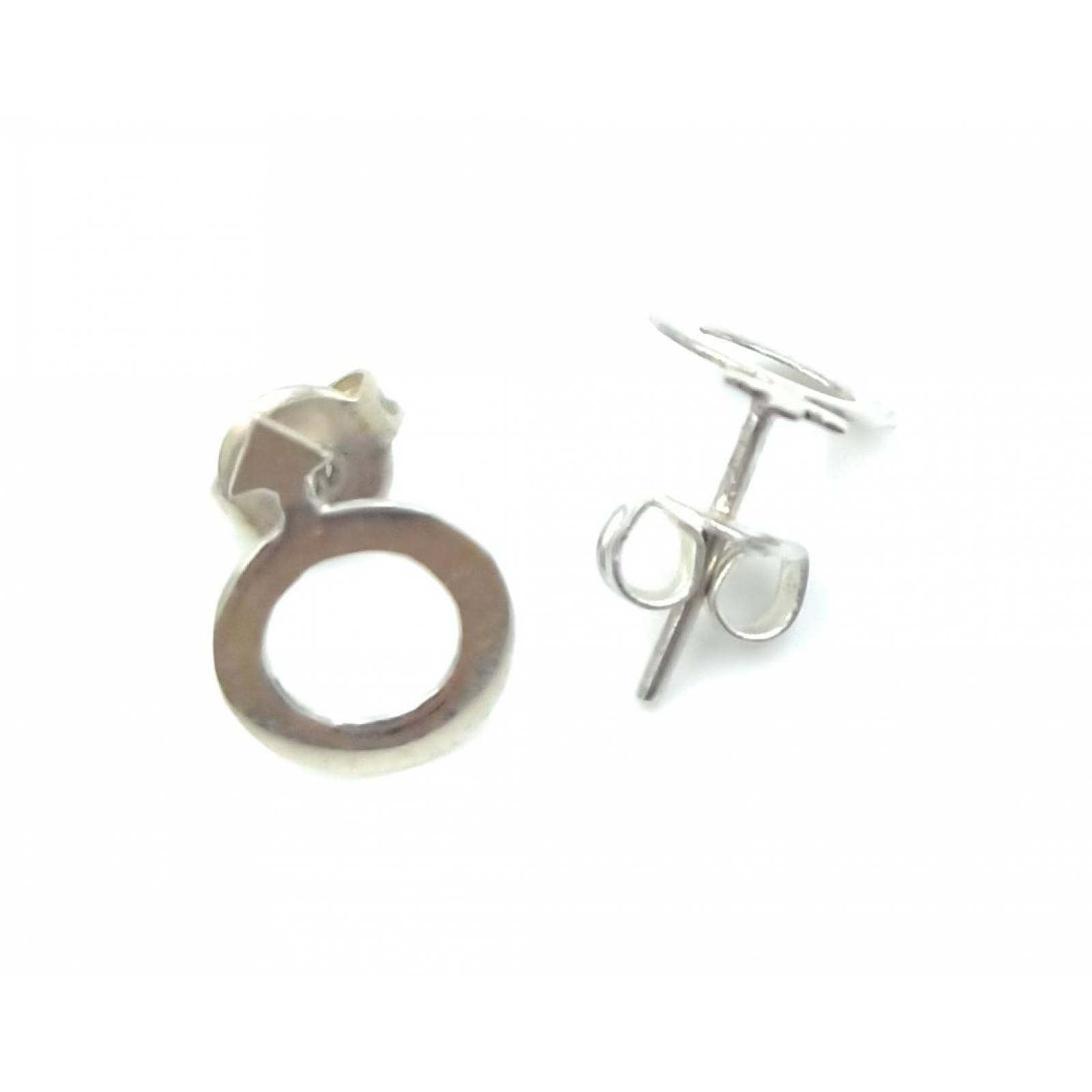 Aretes De Plata .925 Signo Masculino Y Femenino 