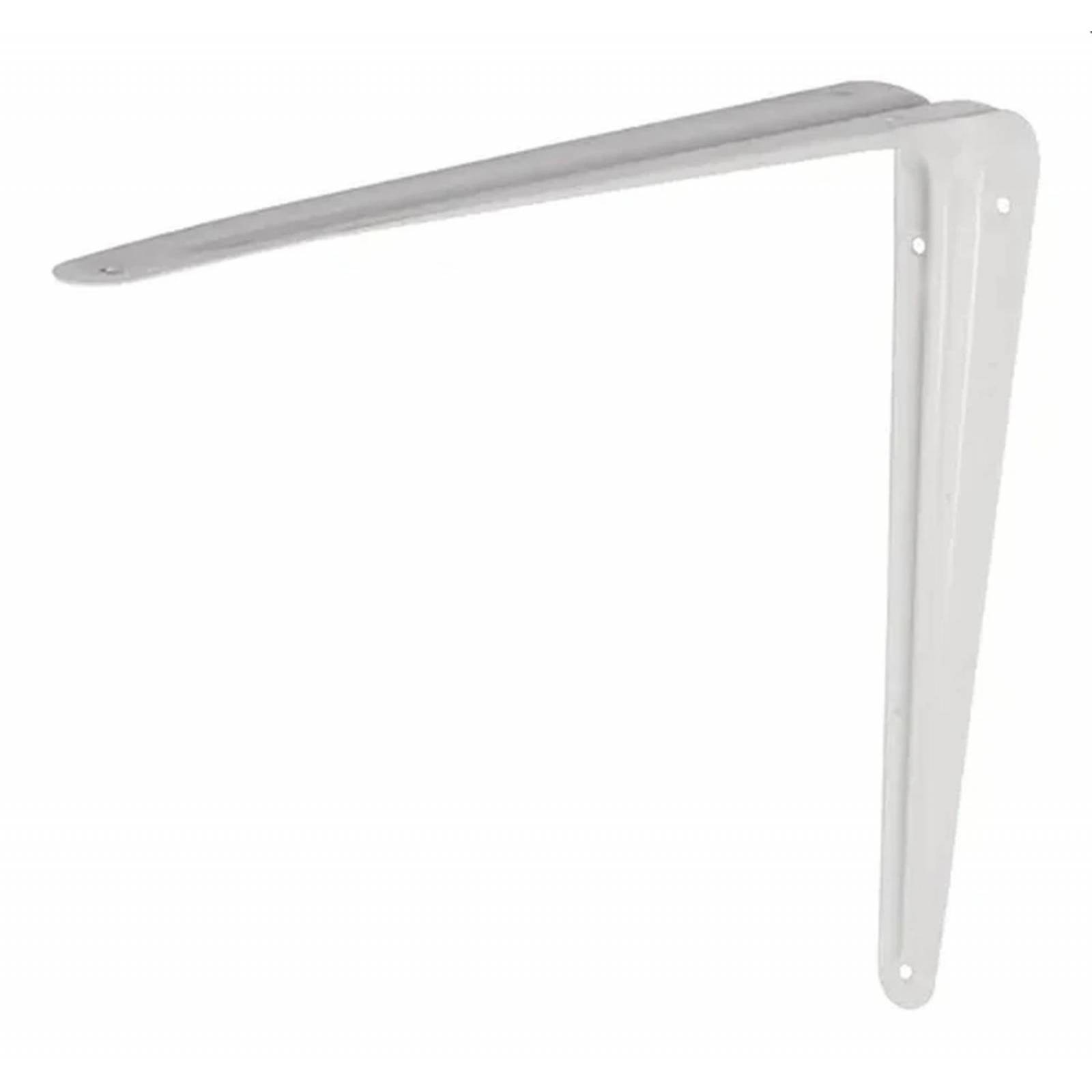 PAR DE MENSULAS SOPORTES PARA REPISA ESTANTE BLANCA 4"X 5" (10X13CM) BLANCA 6 PUNTOS DE SUJECION
