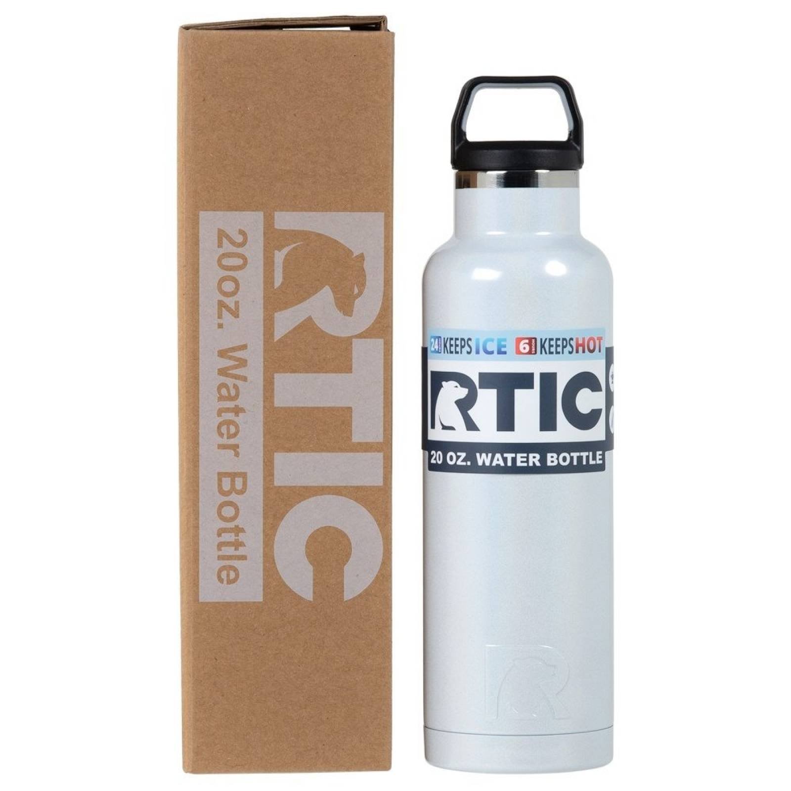 RTIC Water Bottle 20 oz. RITC Snow Glossy   1038