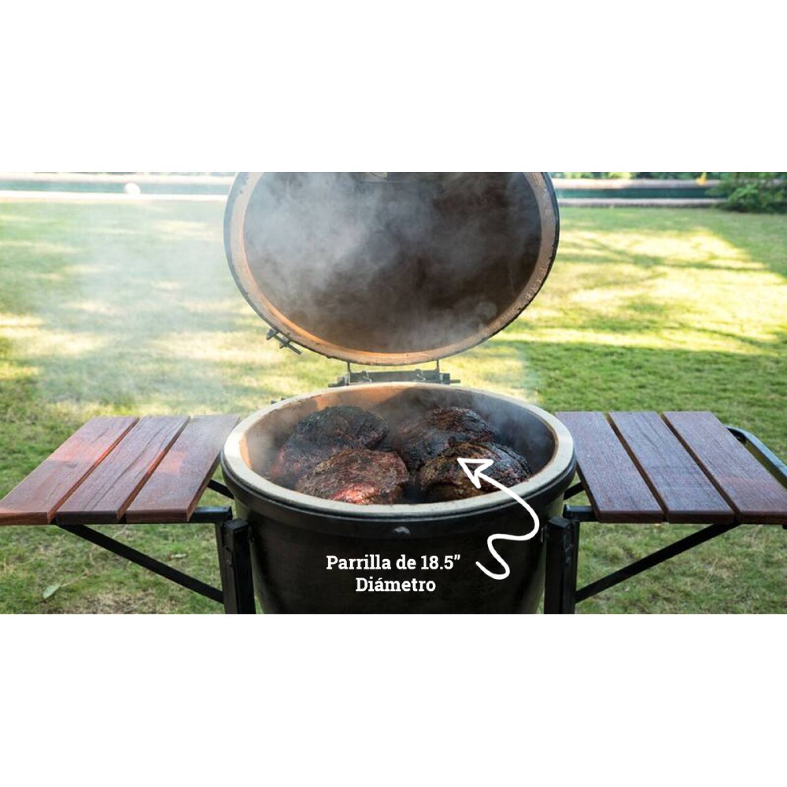 Kit Black Knight Asador Ceramico Huevo Egg Large 22 Pulg 