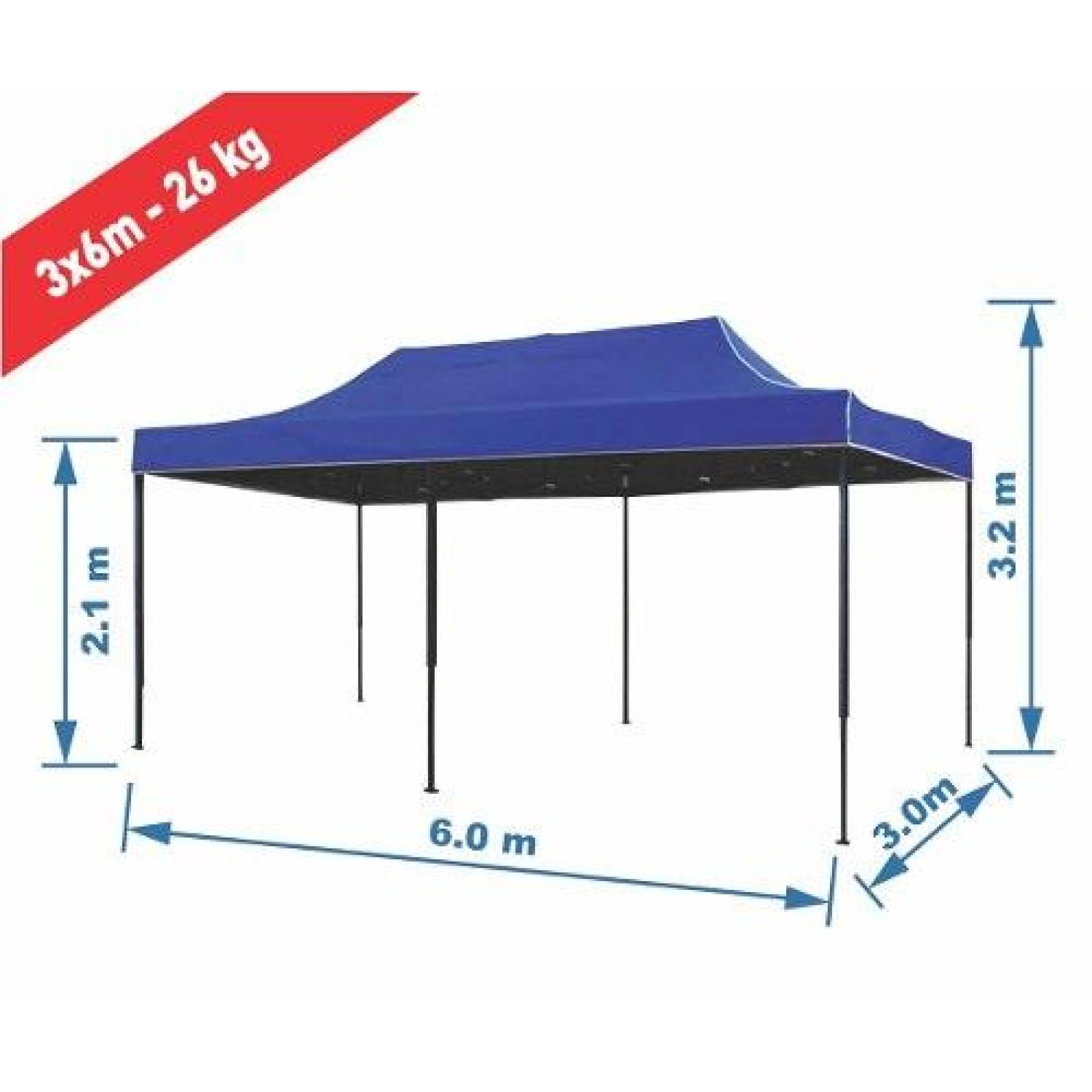 Toldo 3x6 Plegable Impermeable Para Exterior 26kgs(CL) 