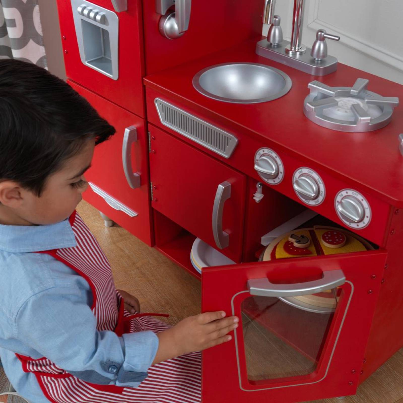 Cocina de juguete KidKraft vintage de madera(CL) Rojo Unitalla