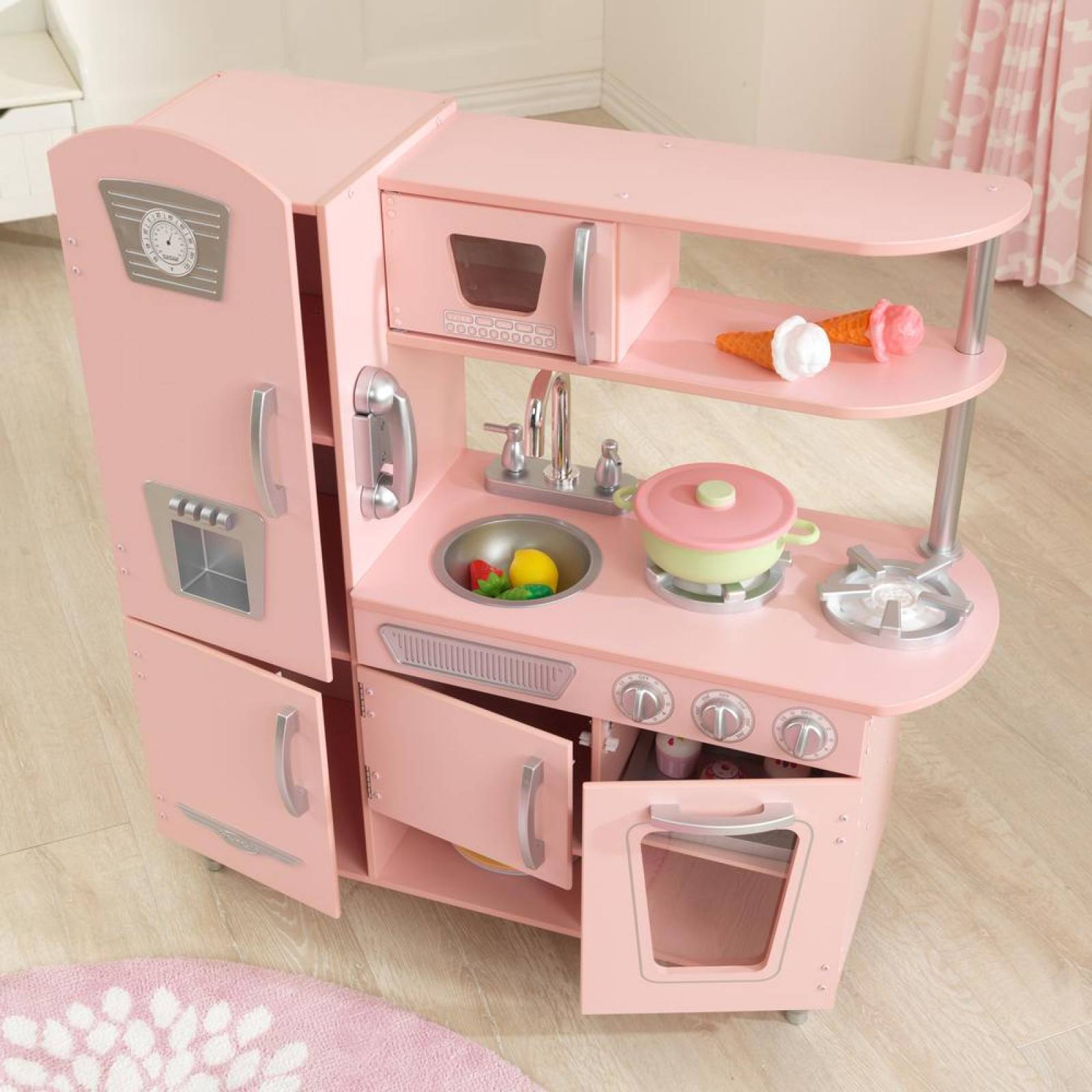 cocinita kidkraft rosa