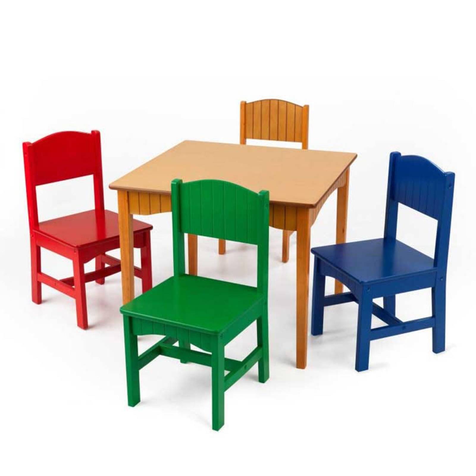Set de Mesa KidKraft con 4 sillitas para juego y tareas (CL) 