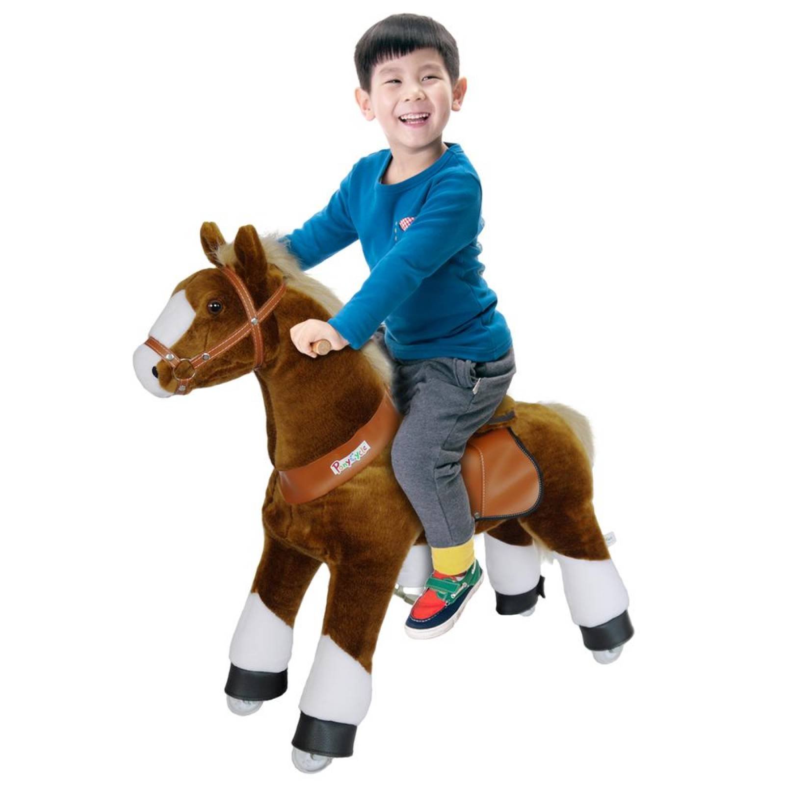 Caballito Montable De Empuje Pony Cycle Con Ruedas Juego Para Niños Café Unitalla