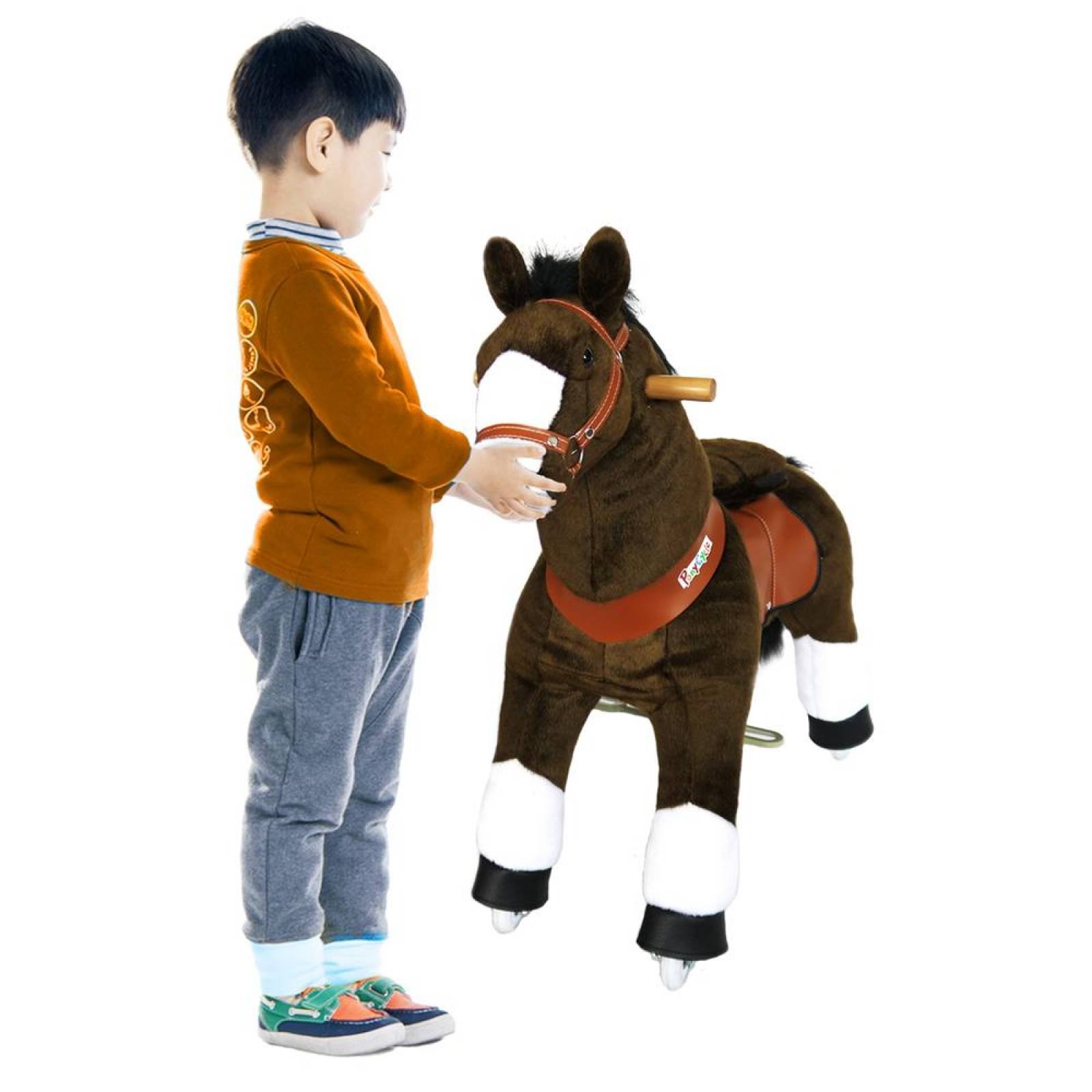 Caballito Montable De Empuje Pony Cycle Con Ruedas Juego Para Niños Unitalla Marrón