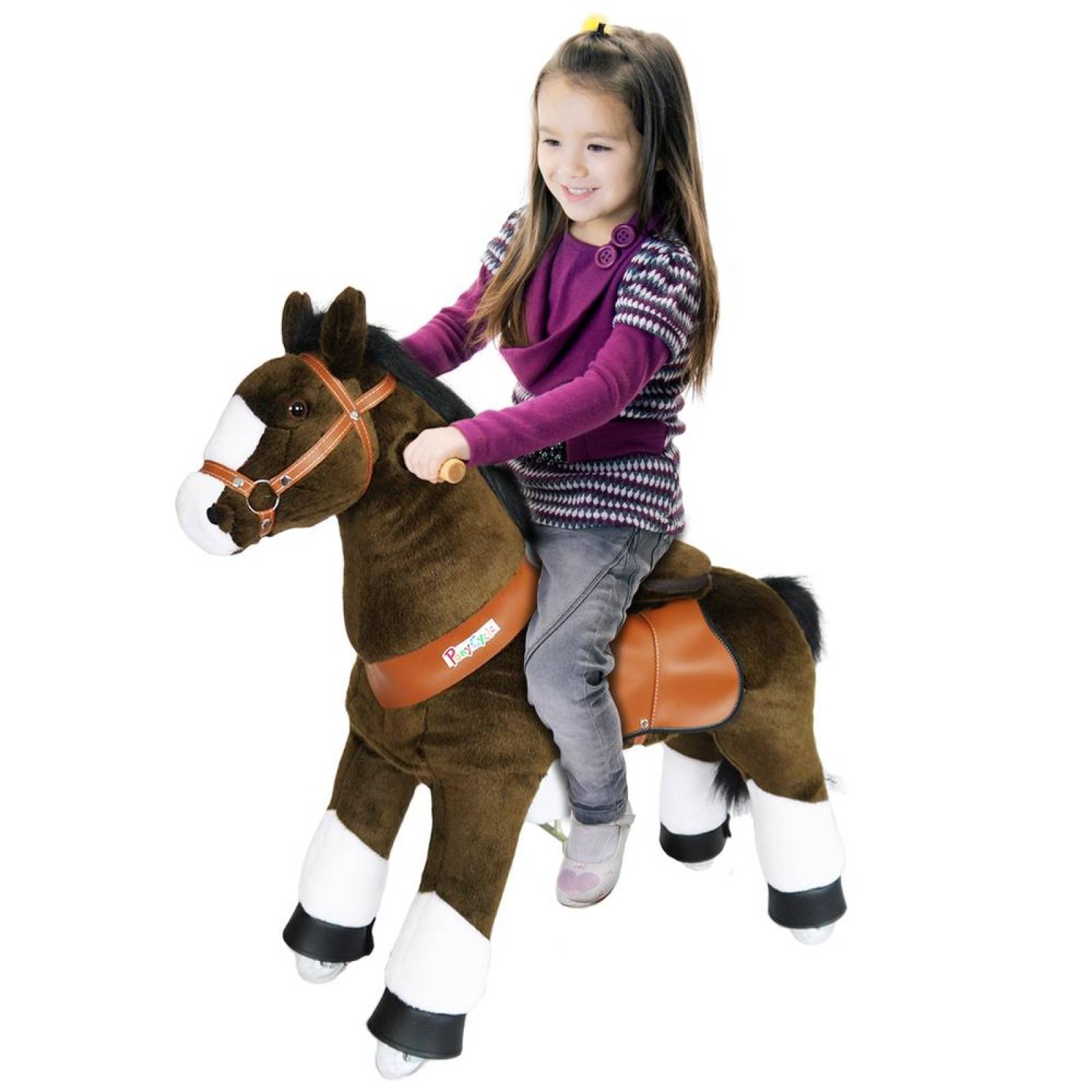 Caballito Montable De Empuje Pony Cycle Con Ruedas Juego Para Niños Unitalla Marrón