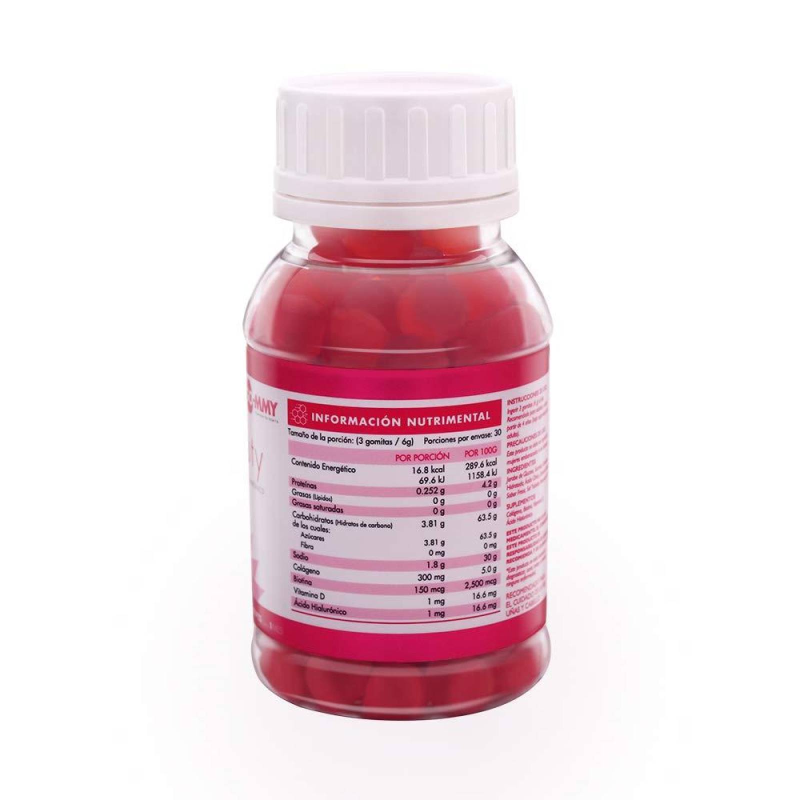 Biotina/Colágeno + Prebióticos GO-MMY Lady Kit (2 frascos) Fresa