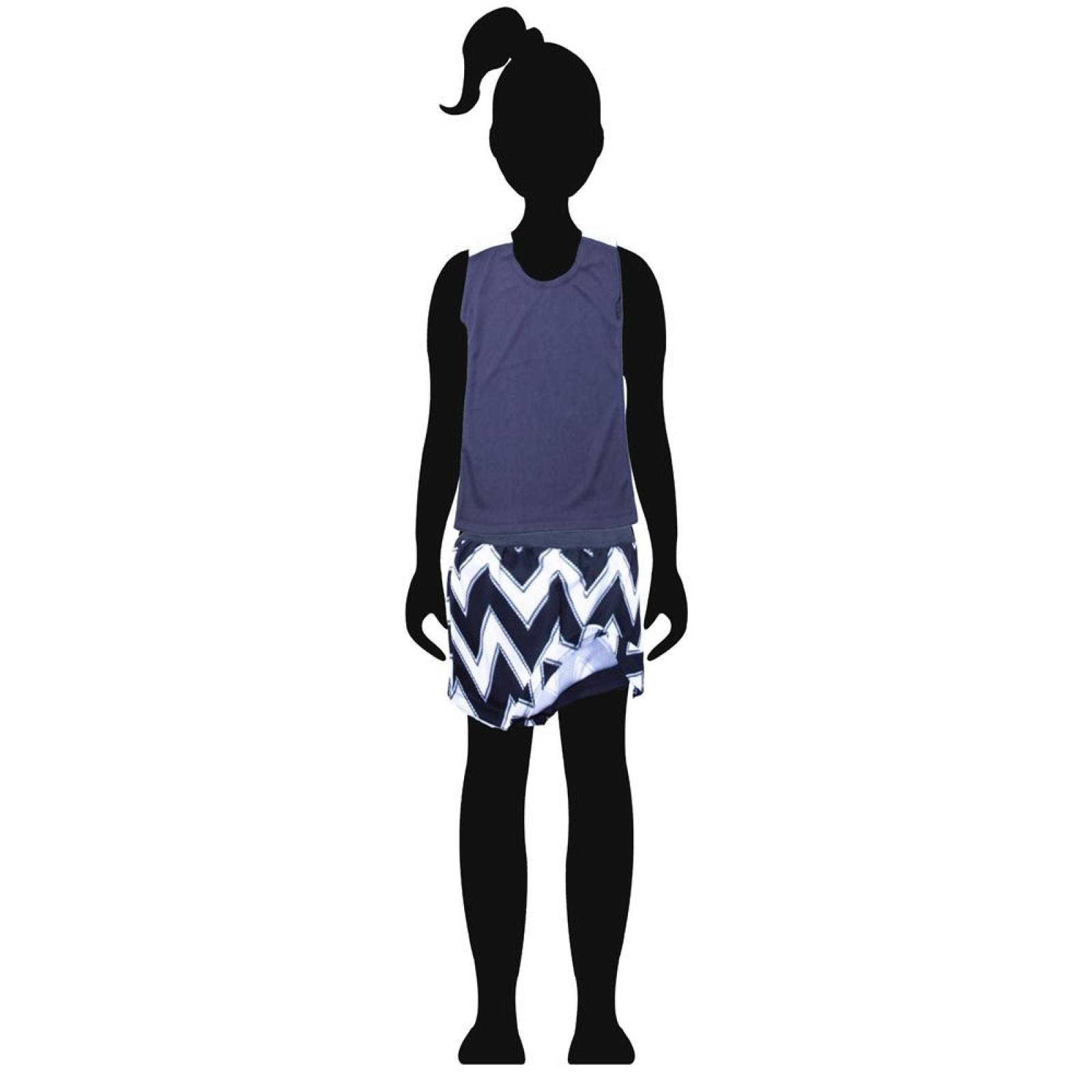 Ropa Deportiva para niña conjunto blusa/falda-short 010