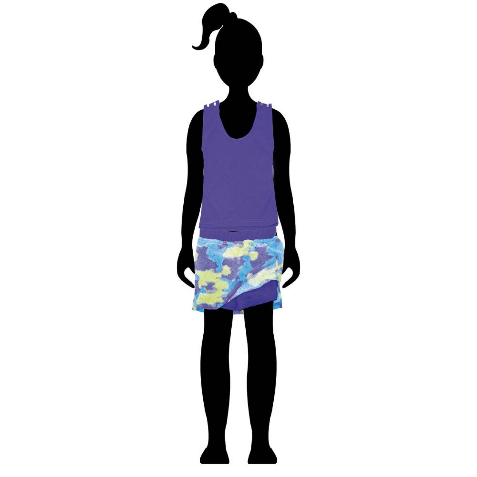 Ropa Deportiva para niña conjunto blusa/falda-short 003(CL)