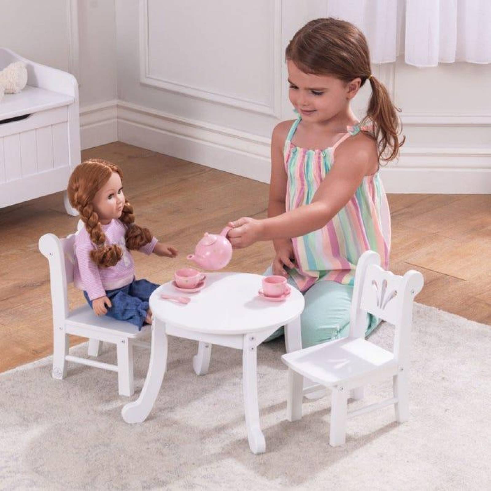 Juego de Mesa y Silla para Muñecas Madera Kidkraft -60133(CL) 