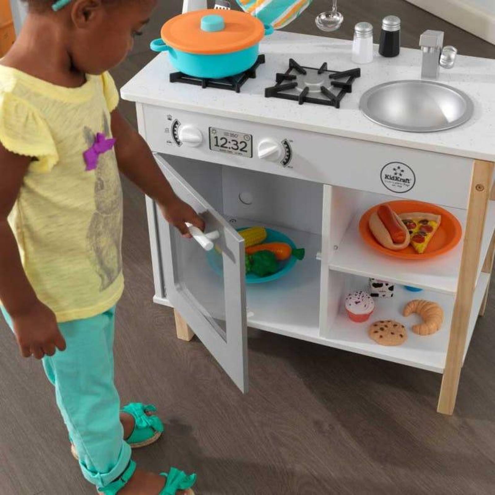 cocina de madera kidkraft con accesorios