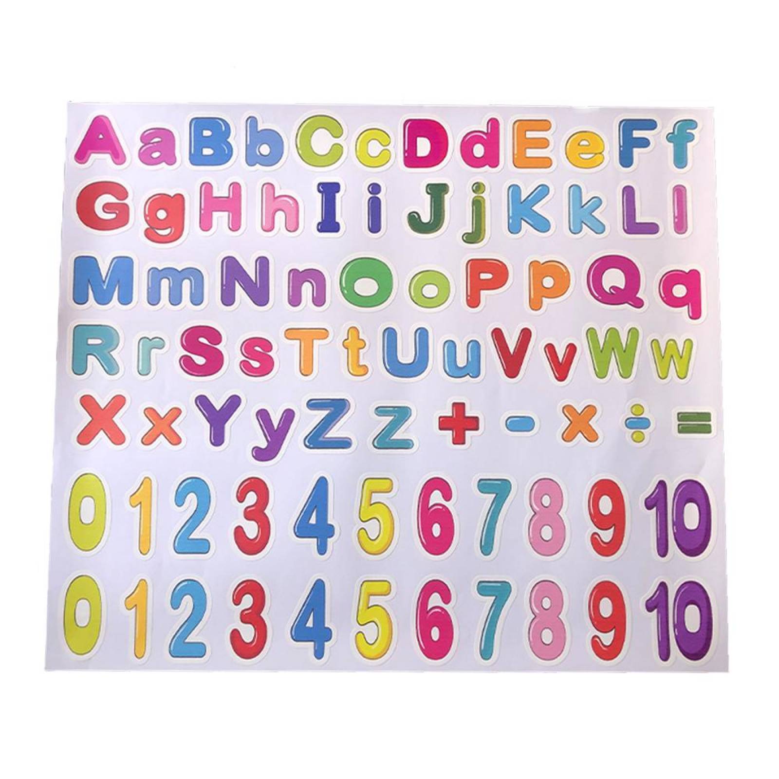 Plantillas de aprendizaje adheribles para niños ABC-Numeros(CL) Abecedario