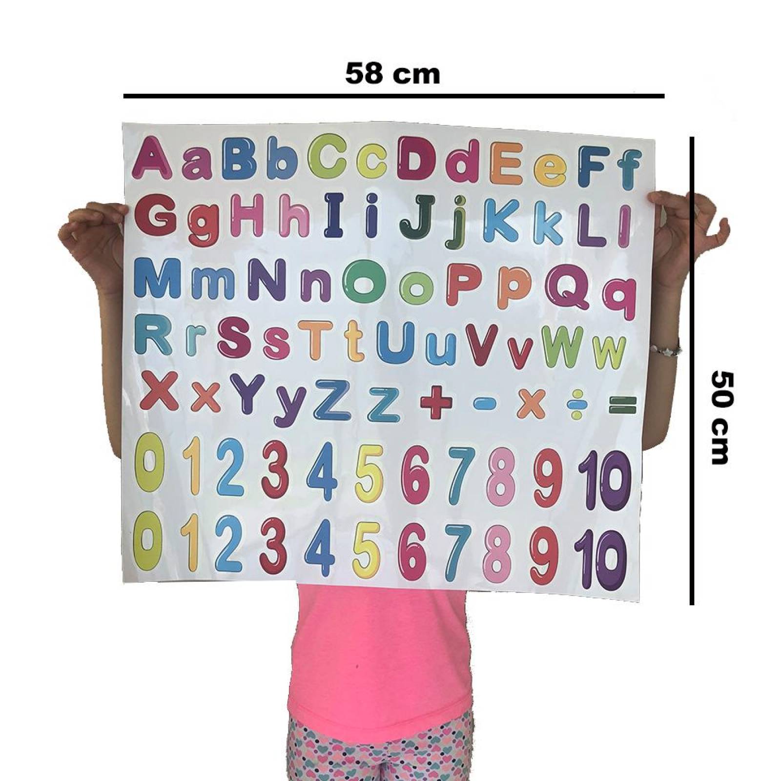 Plantillas de aprendizaje adheribles para niños ABC-Numeros(CL) Vocales