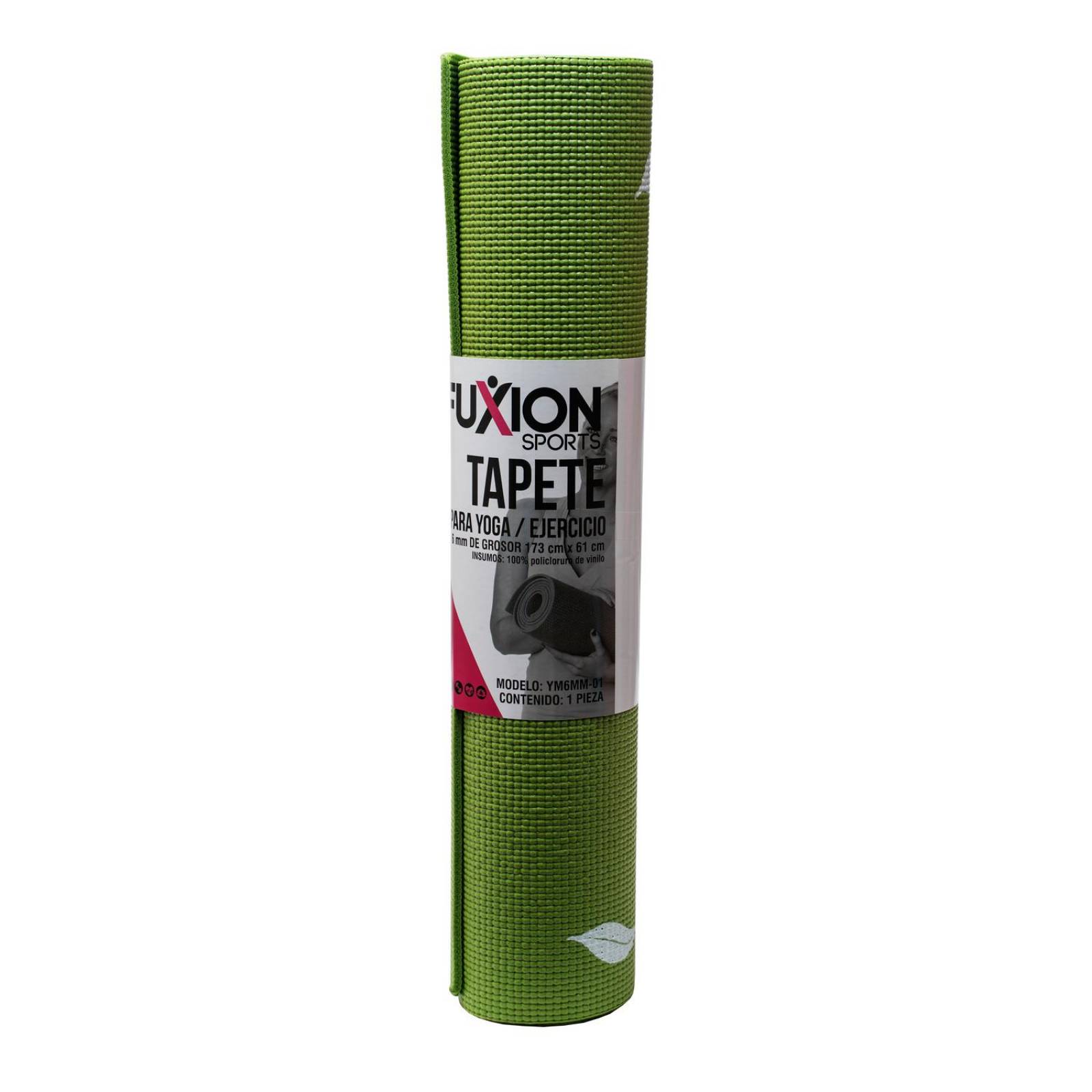 Tapete para practicar Yoga Fuxion Sports 6 mm YM6MM-1(CL) Verde Unitalla