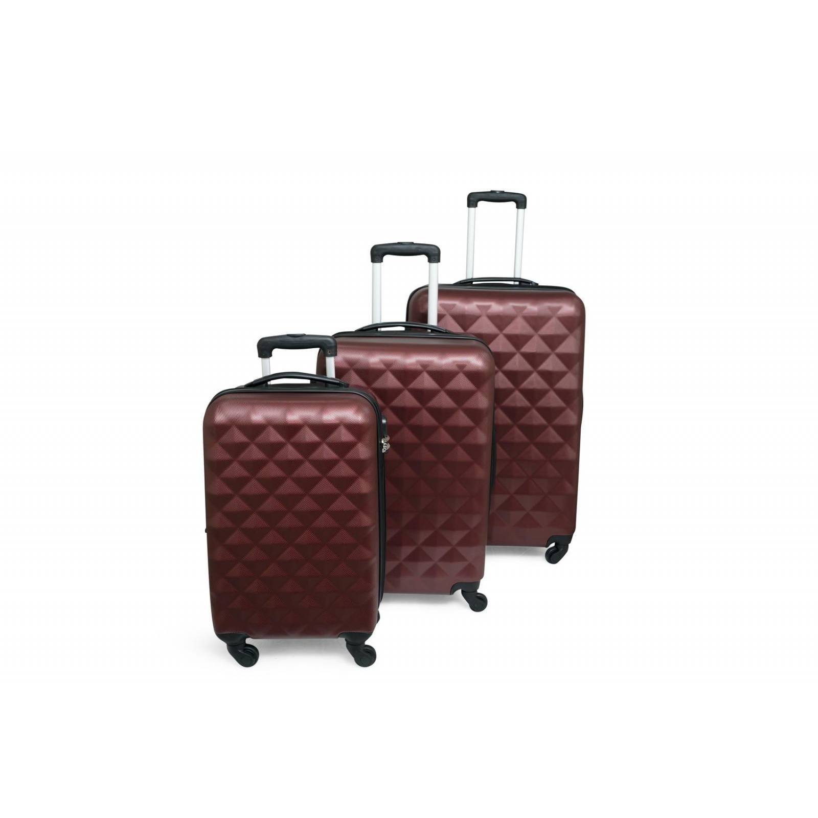 Set 3 maletas ABS Check In 03 789(CL) Vino