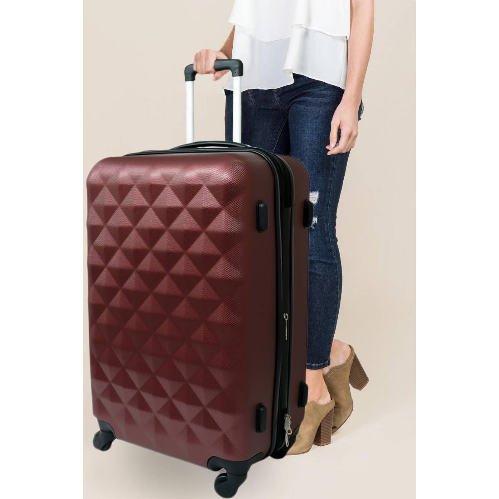 Set 3 maletas ABS Check In 03 789(CL) Vino