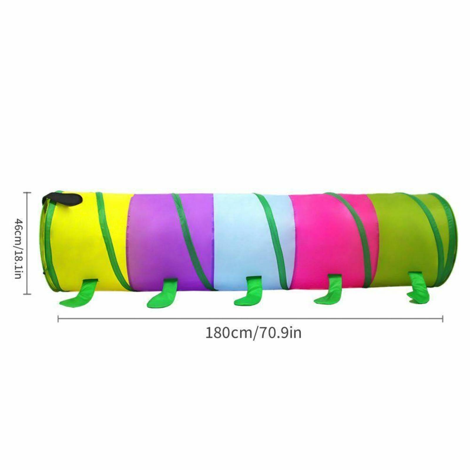 Tunel Gusano Juego para niños Plegable Colores Verde Unitalla