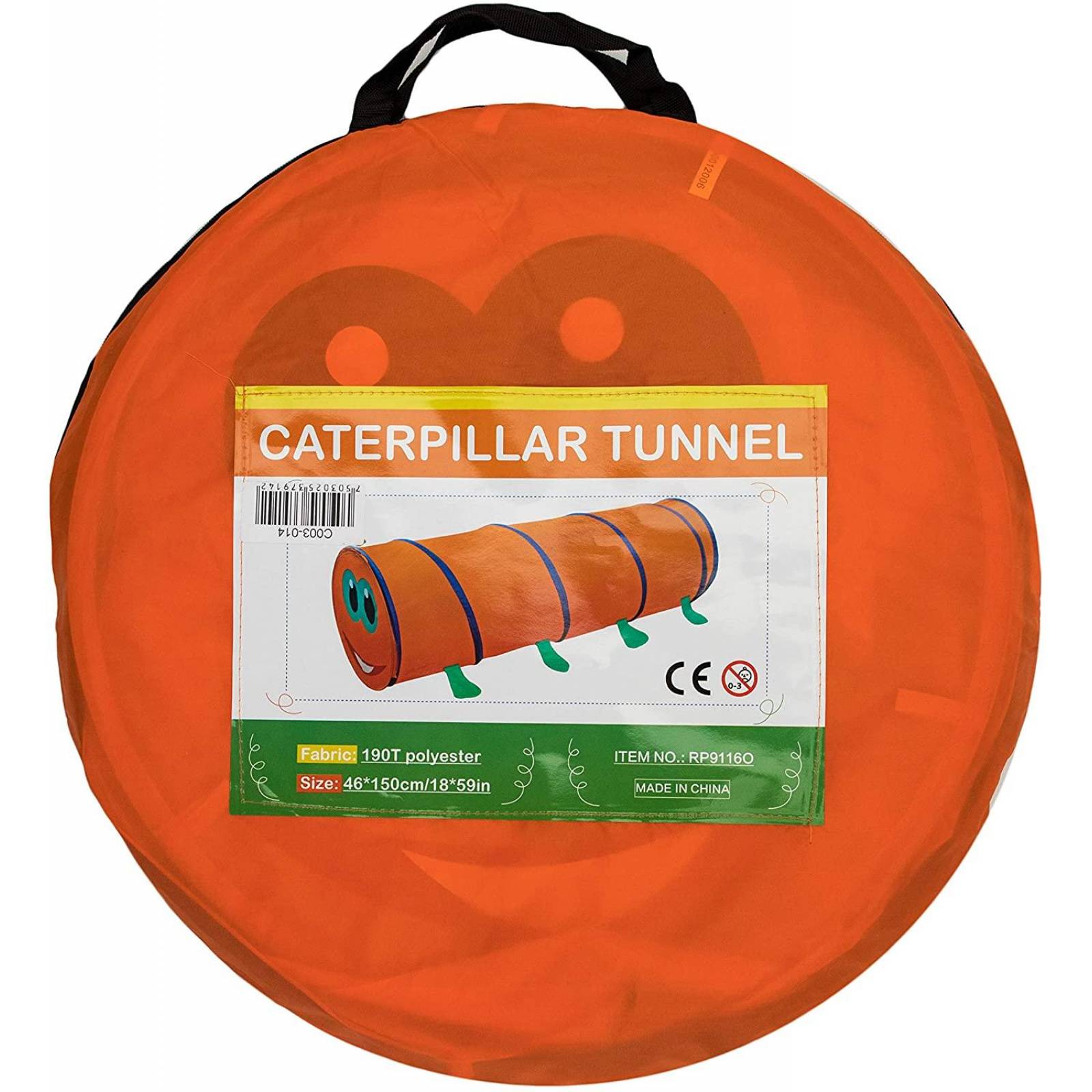 Tunel Gusano Juego para niños Plegable Naranja Unitalla