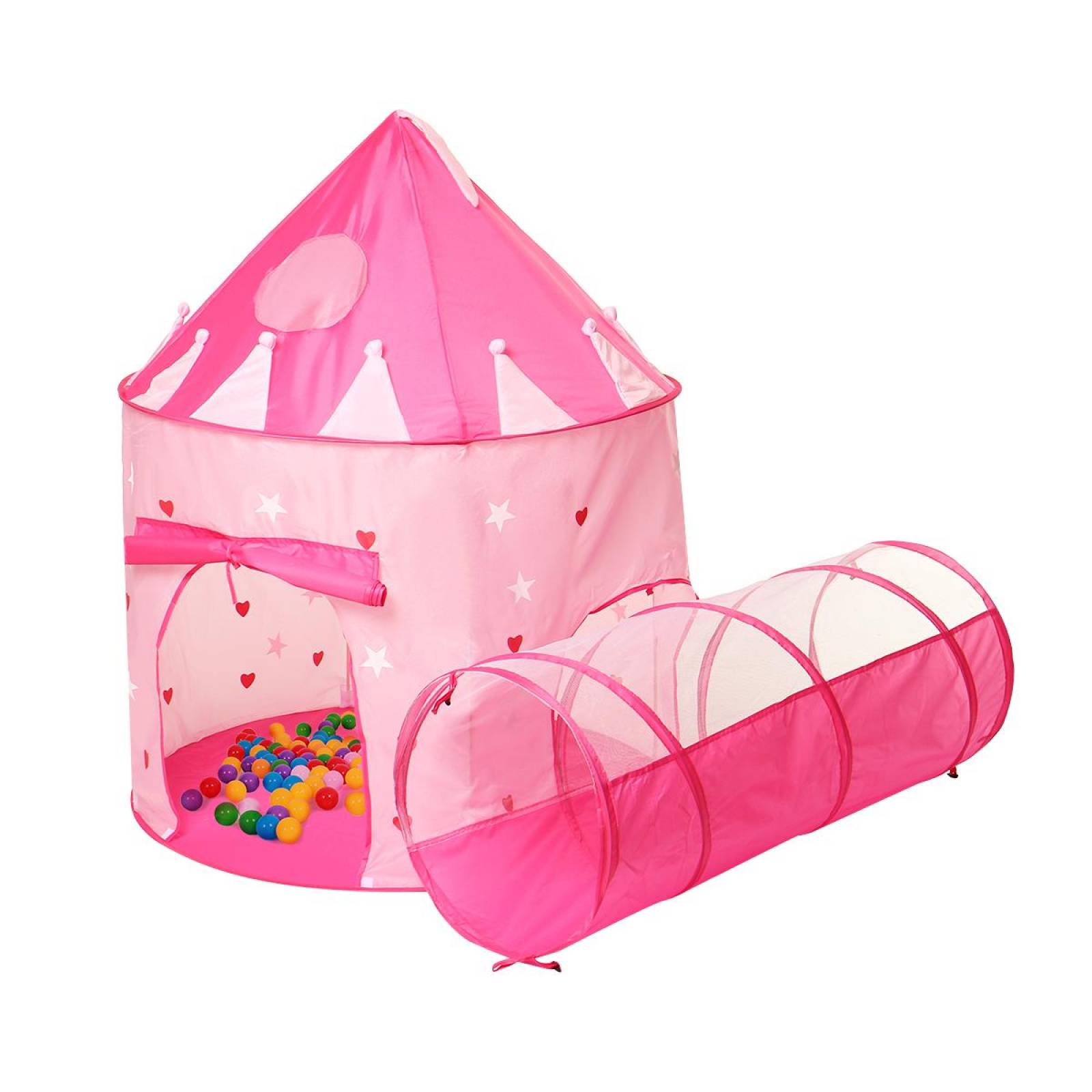Tienda Carpa Infantil Castillo de Princesa con Tunel RE1201P Rosa Unitalla
