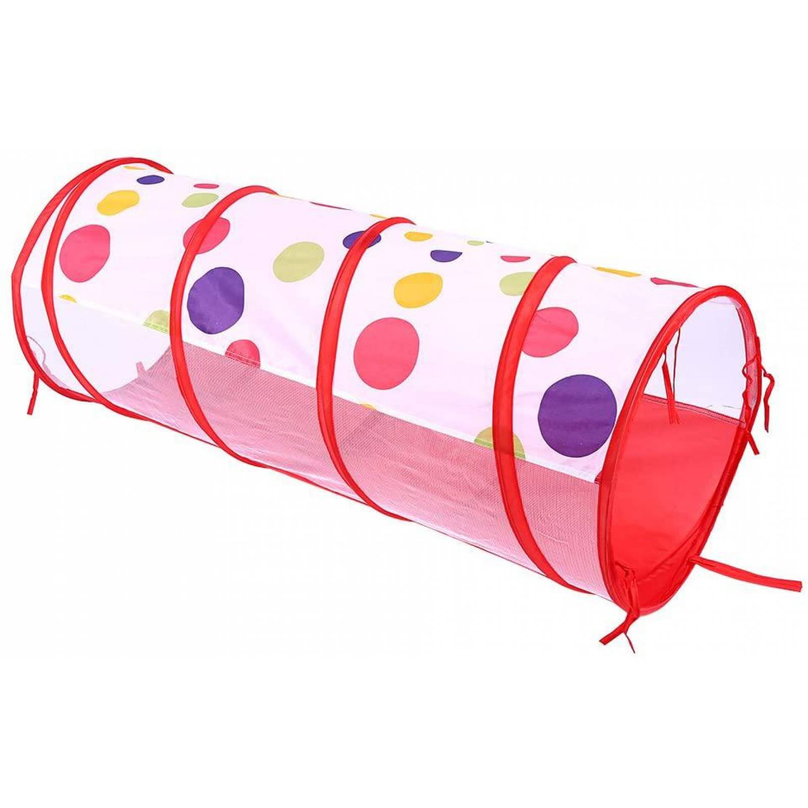 Tunel Gusano Alberca de pelotas 3 en 1 Rojo Unitalla