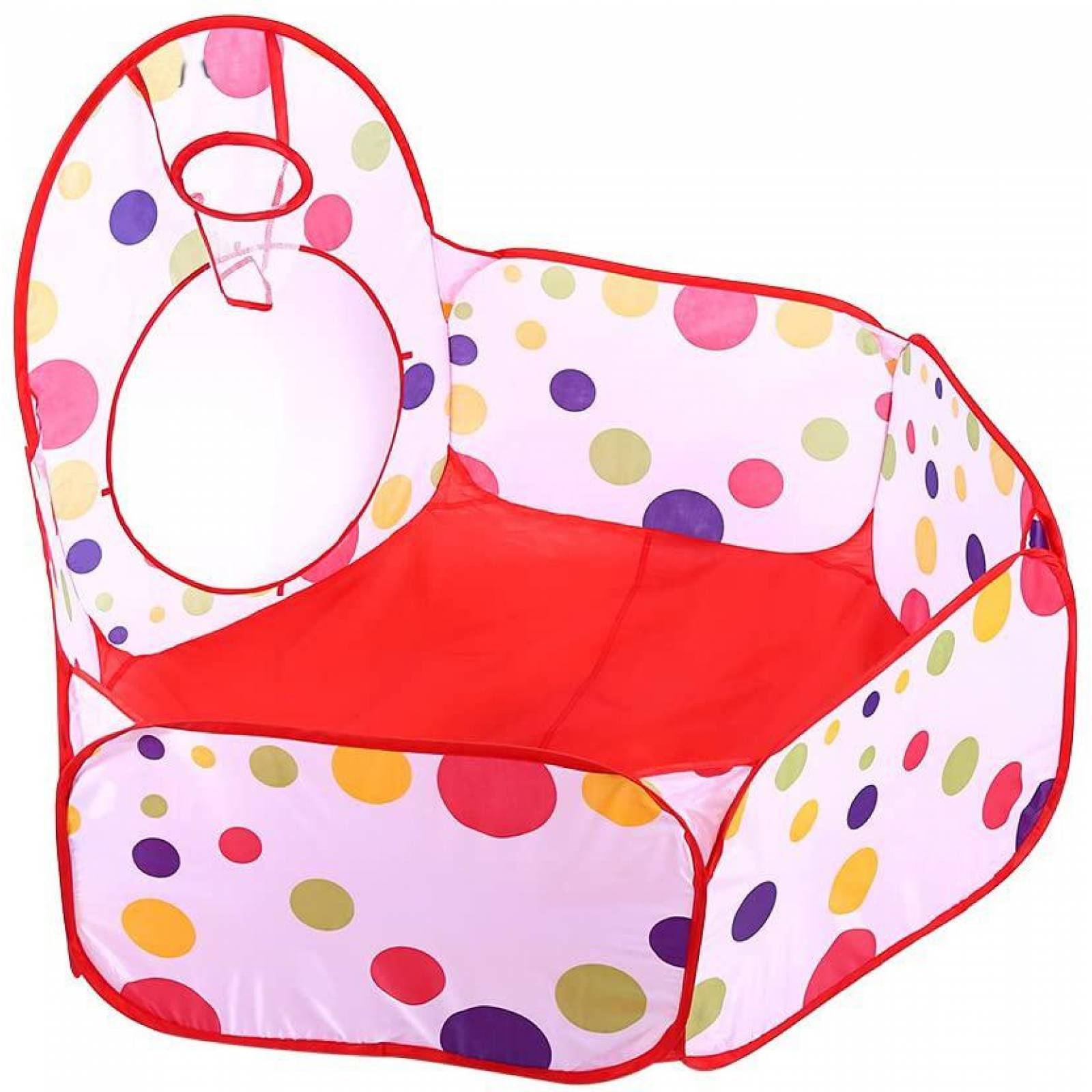 Tunel Gusano Alberca de pelotas 3 en 1 Rojo Unitalla