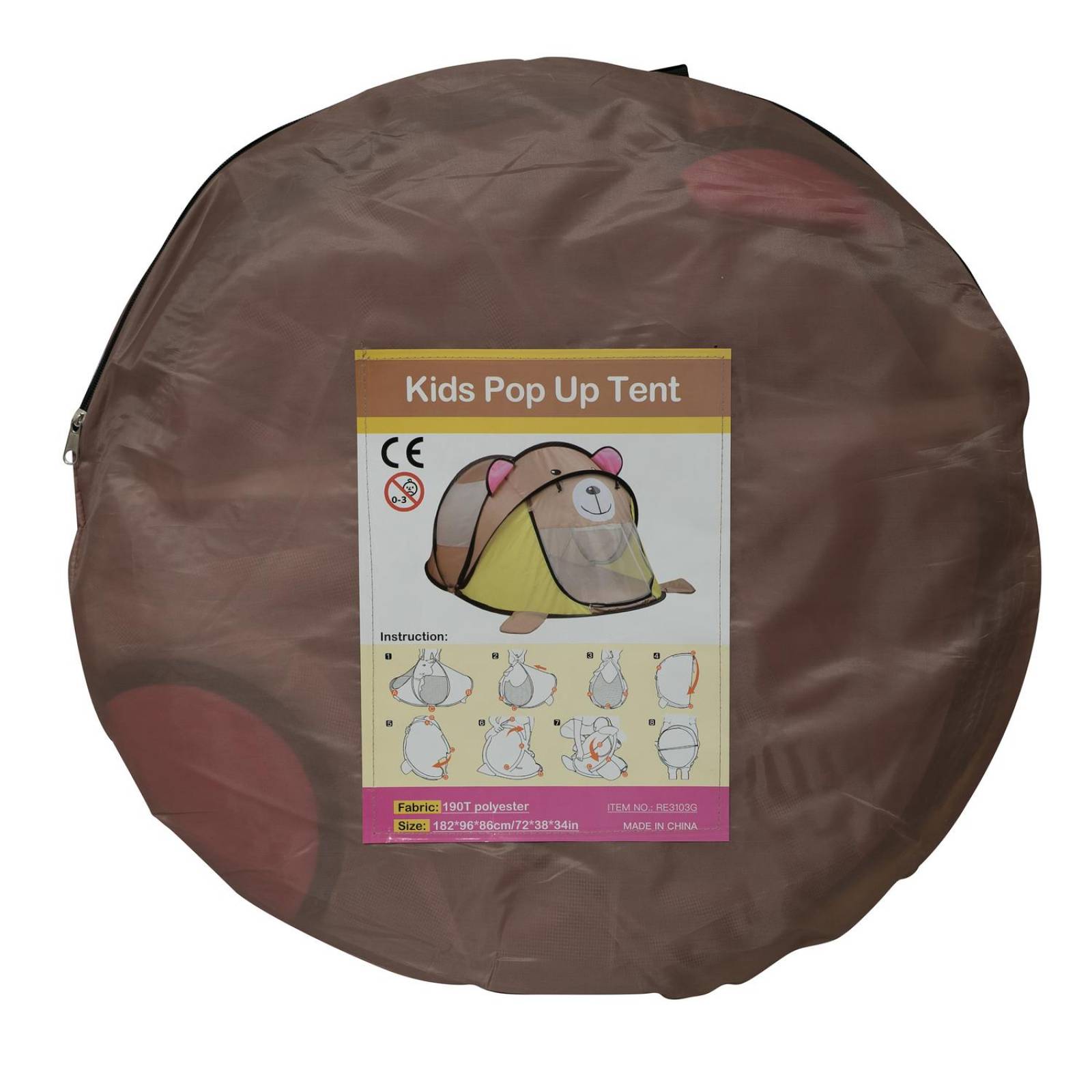 Carpa Tienda Infantil para niños de Animales Plegable Oso Unitalla