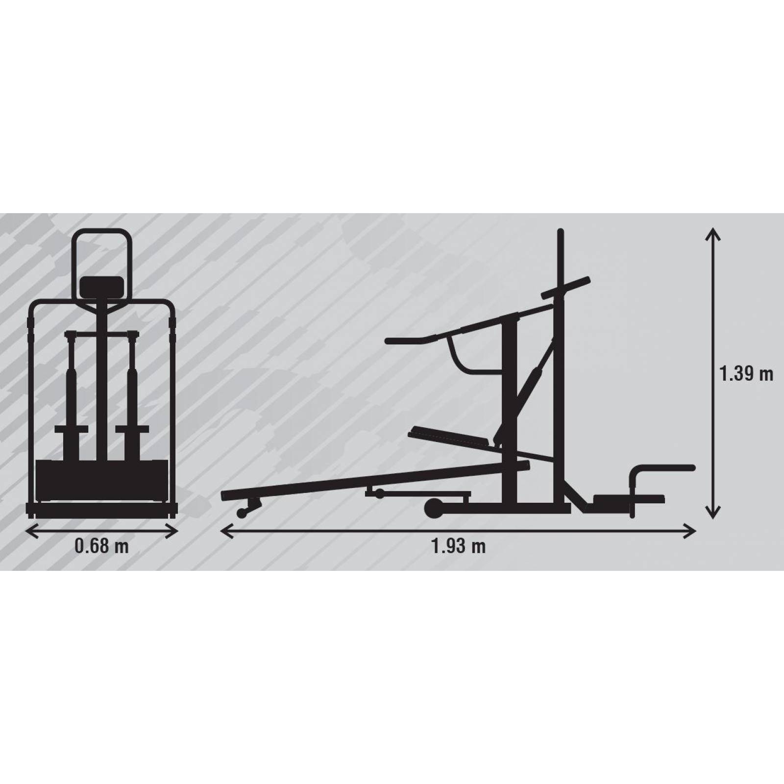 Caminadora Multifuncional Escaladora Mecánica 4 en 1 Unitalla Negro